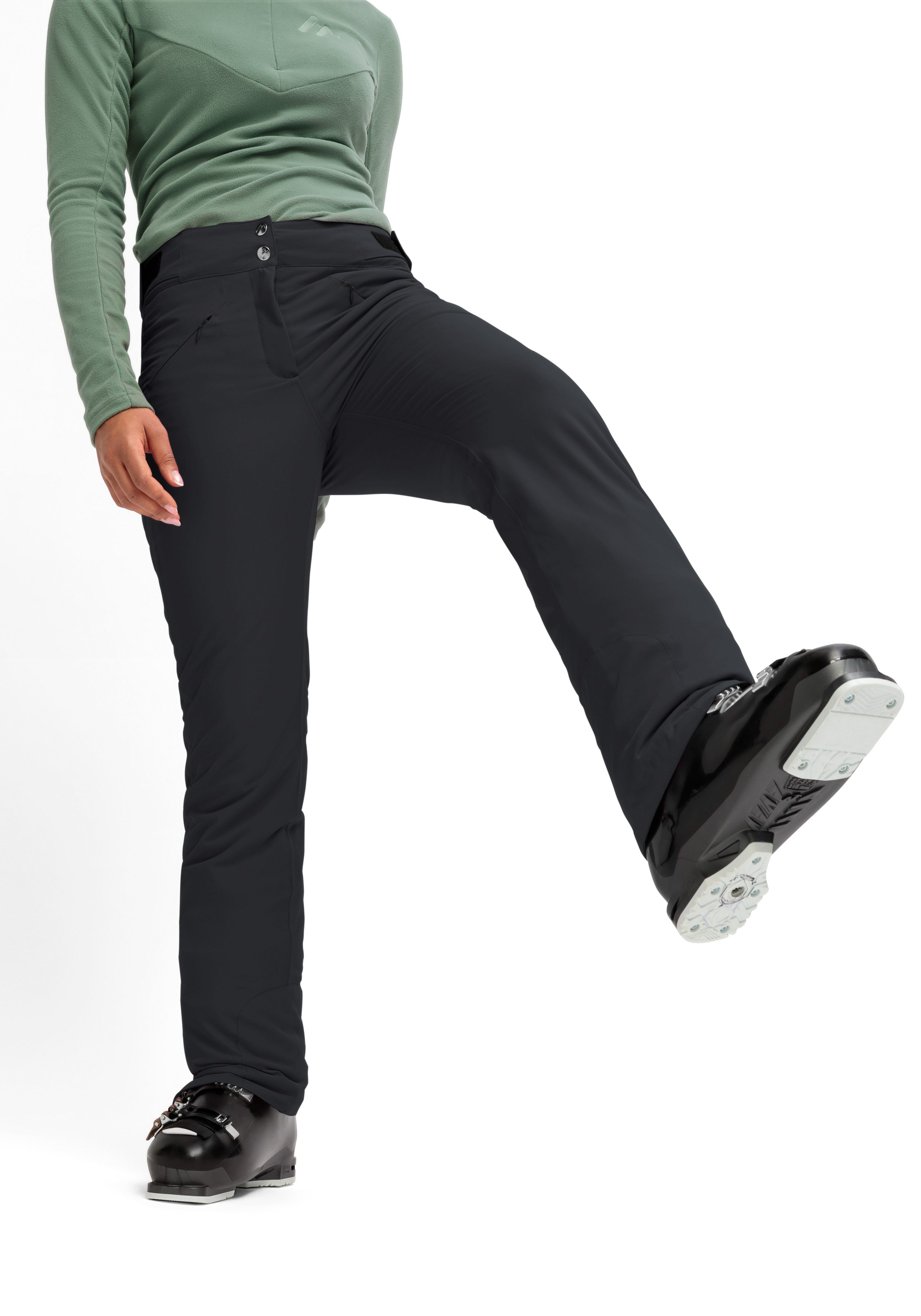 Maier Sports Skibroek Allissia slim 2.1 Dames sneeuwbroek, wind- en waterdicht, 2 ritszakken, slim fit