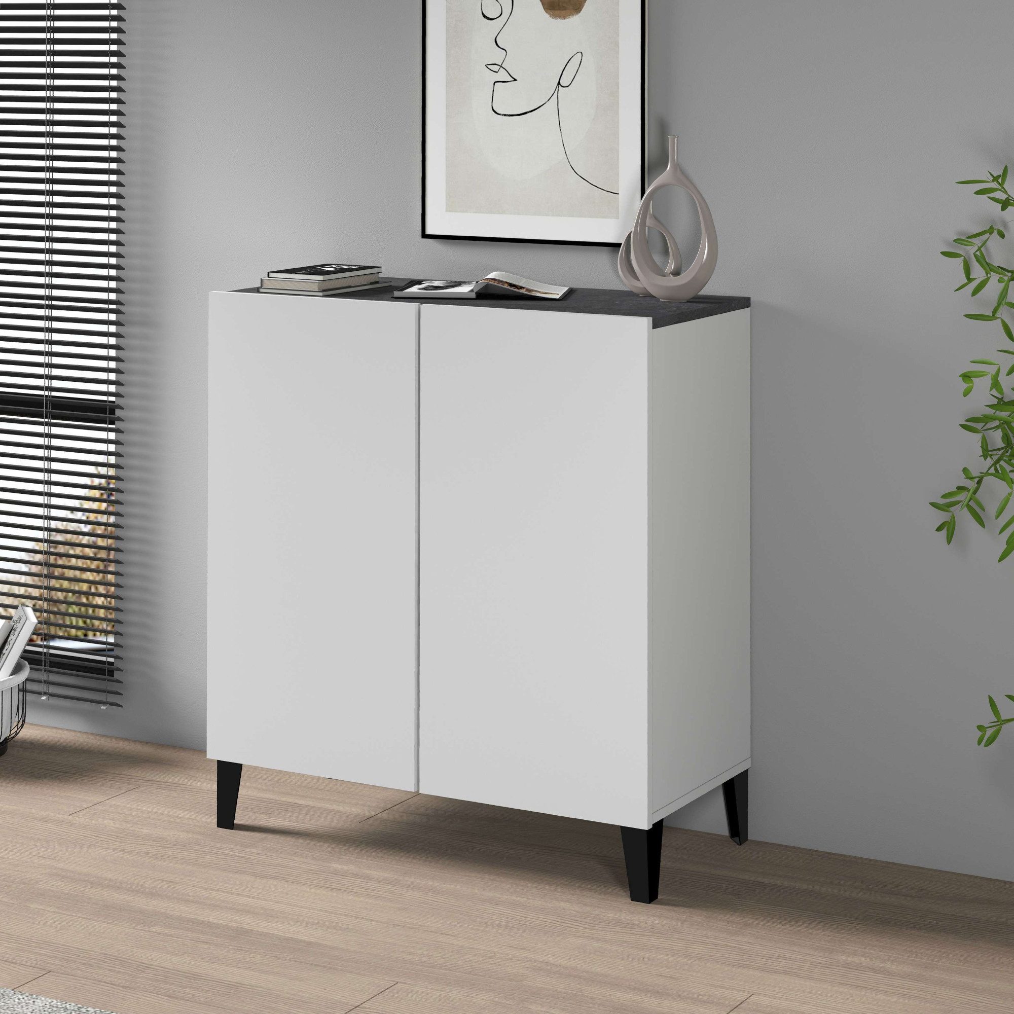 INOSIGN Archiefkast Sunrise Archiefkast, Multifunctionele kast, Bureaukast met 2 deuren & 2 vakken, breedte 79,2 cm, gemaakt in italië