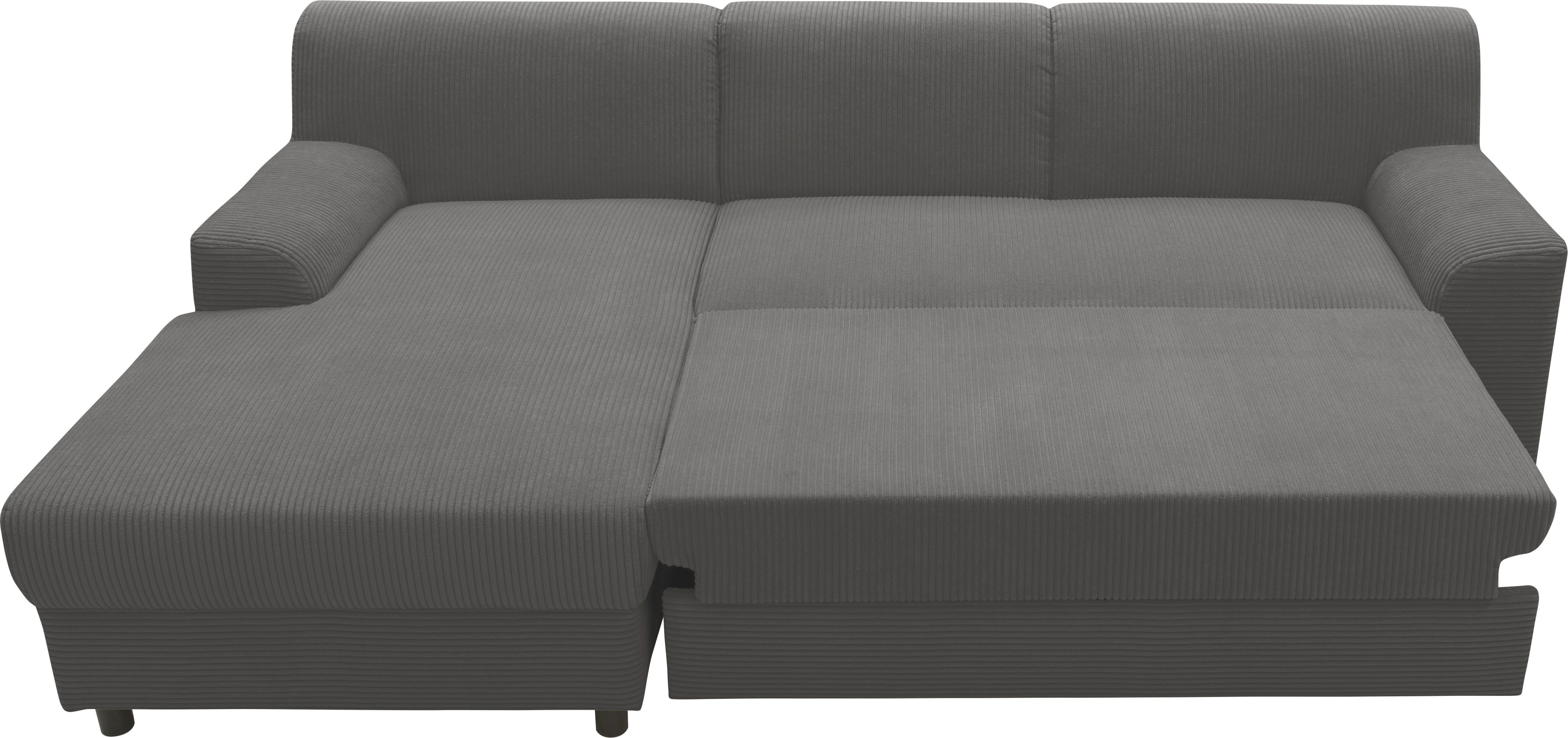 DOMO collection Hoekbank Turah 2, L-Vorm, Corduroy of Luxe-Microvezel, comfortabele binnenvering