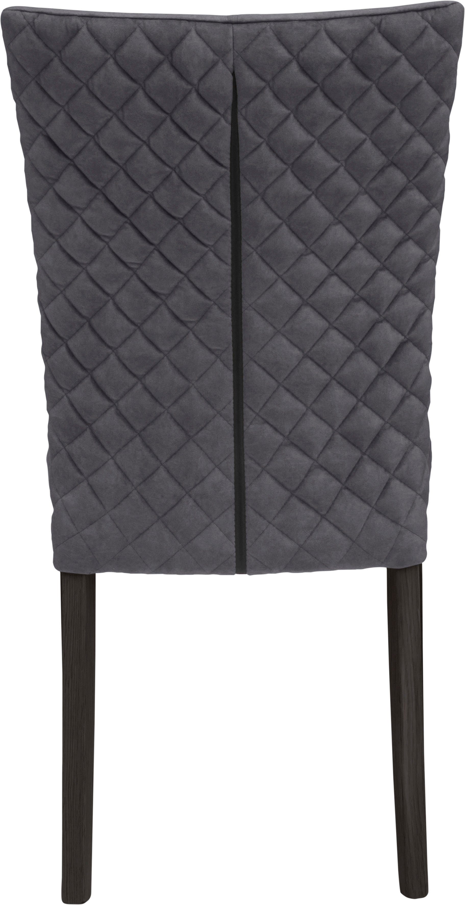 Leonique Stoel met 4 poten Vence met ruitstiksel in de rugleuning, poten van massief beuken (set, 2 stuks)