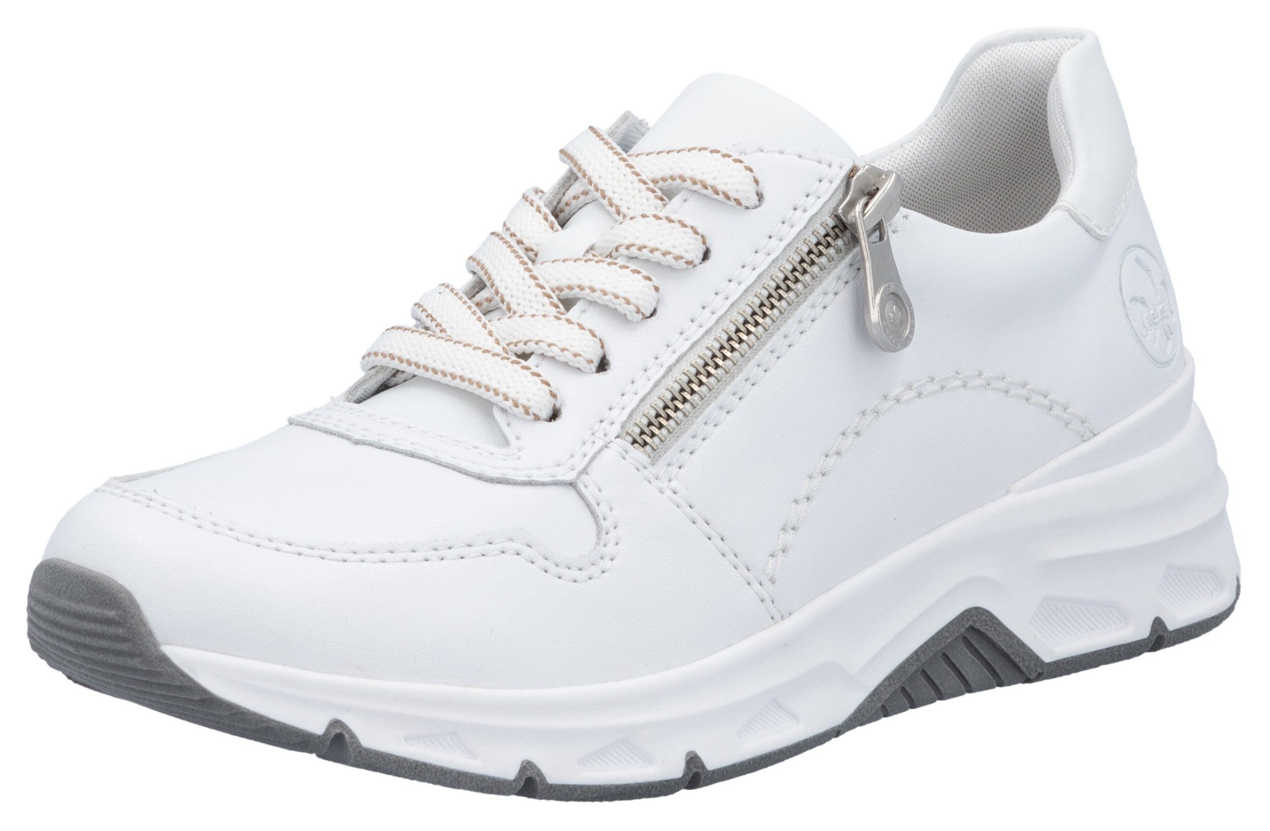 Rieker Sneakers met zijrits, vrijetijdsschoen, lage schoen, veterschoen