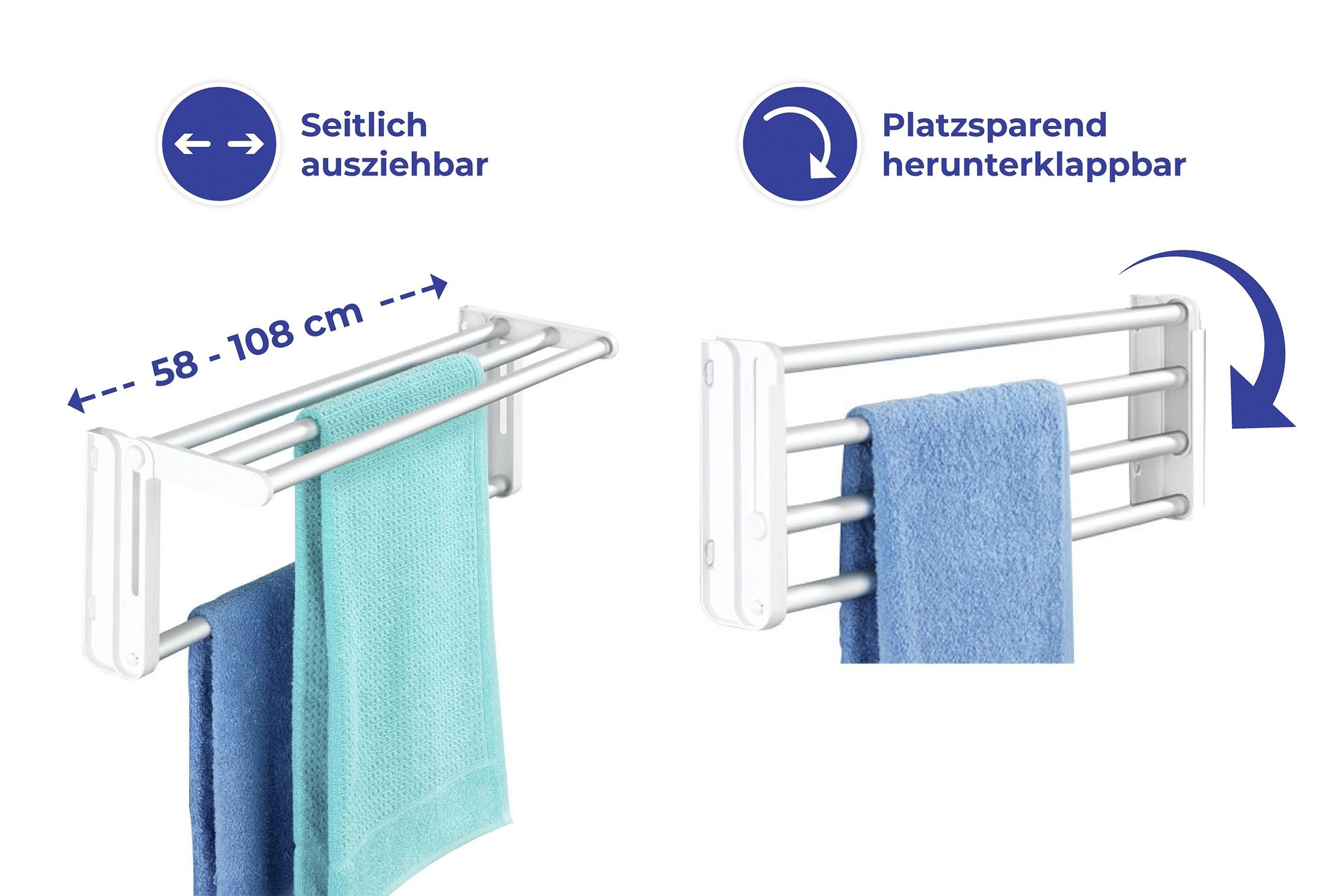 WENKO Radiator-wasrek Ruimtebesparende droger