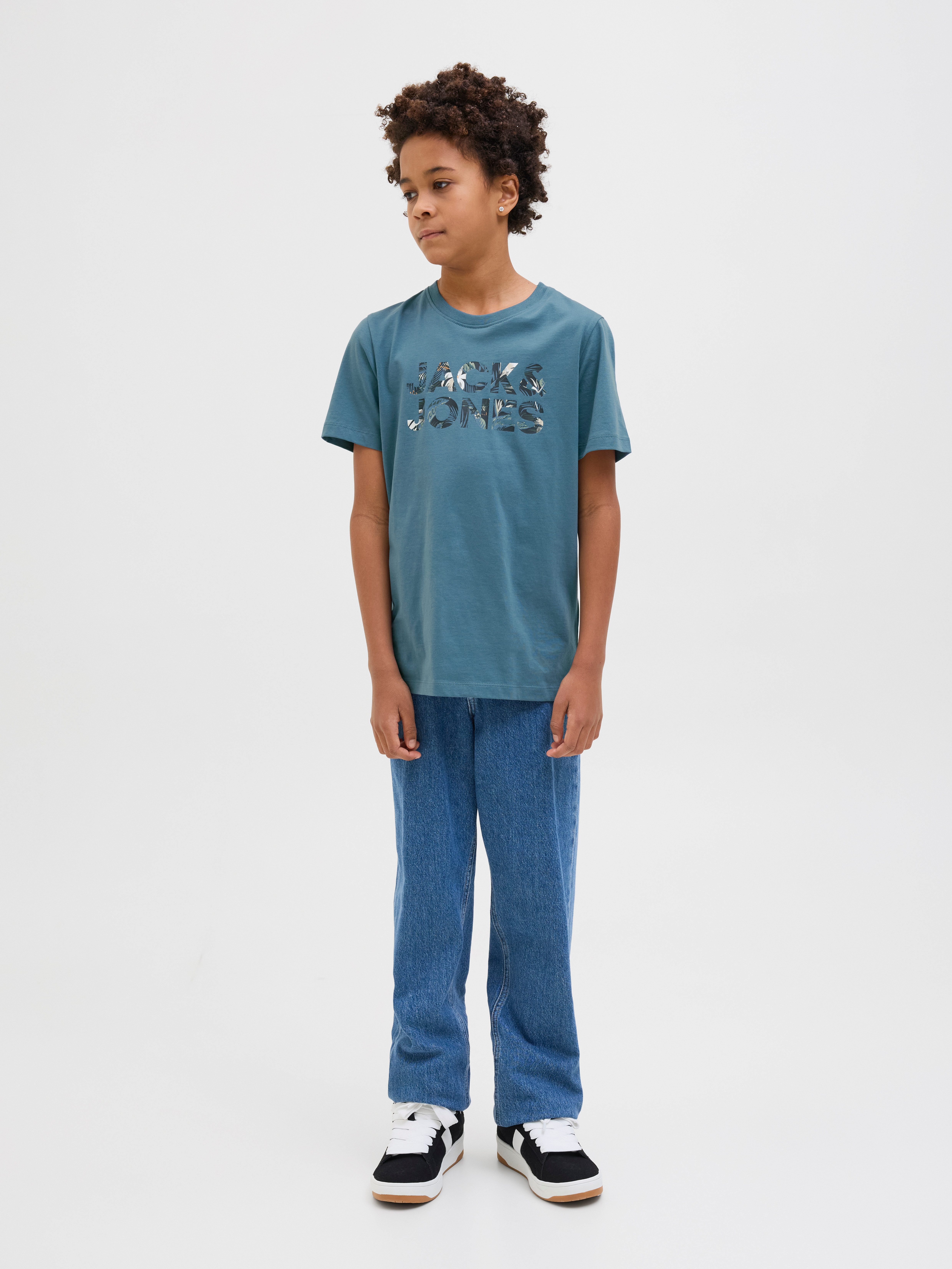 Jack & Jones Junior Shirt met ronde hals JJEBRYAN CORP LOGO TEE SS O-NECK JNR