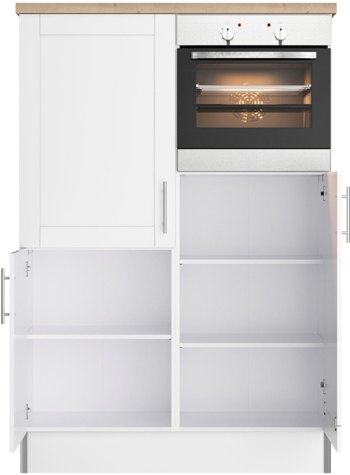 Kochstation Keuken KS-Ahus, Hoge kastmodule Breedte 120 cm, optioneel met elektrische apparaten, softclose functie