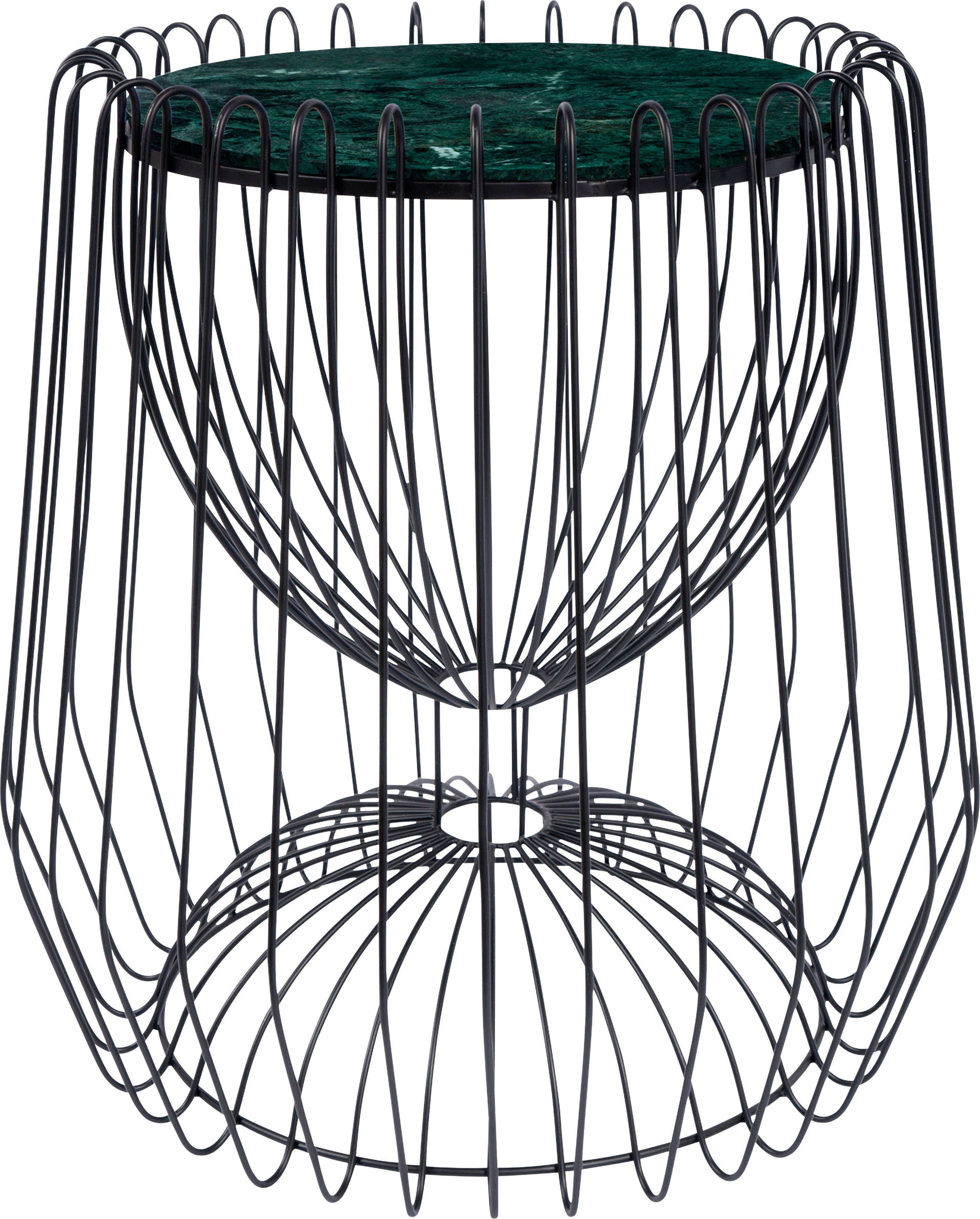 Kayoom Bijzettafel Malibu 225, bijzettafel met luxe marmeren blad ø marmeren blad: 33,5 cm, trendy metalen design, onderhoudsvriendelijk (1 stuk)