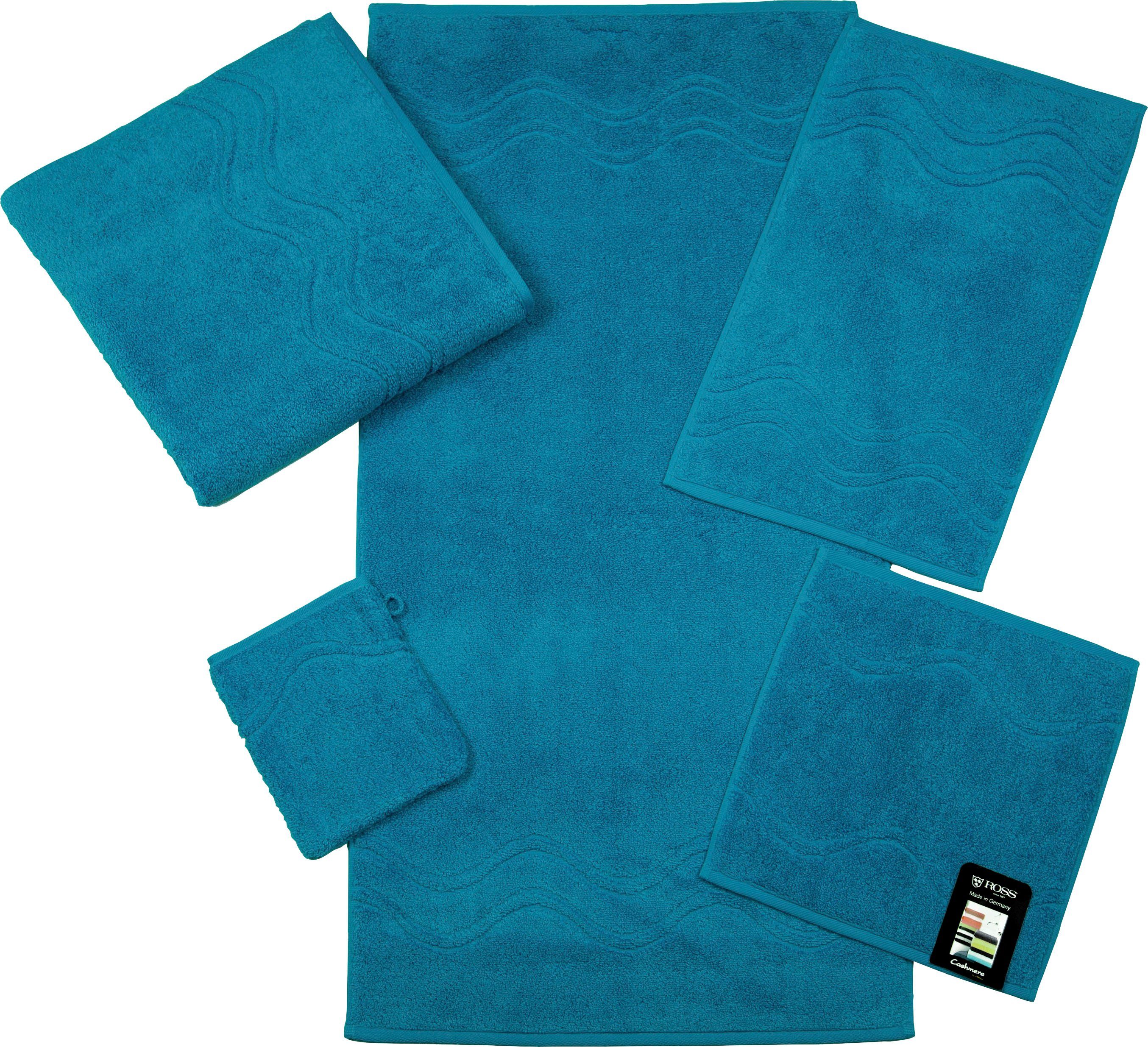 ROSS Douchelaken Cashmere feeling met golven-randdessin (1 stuk)