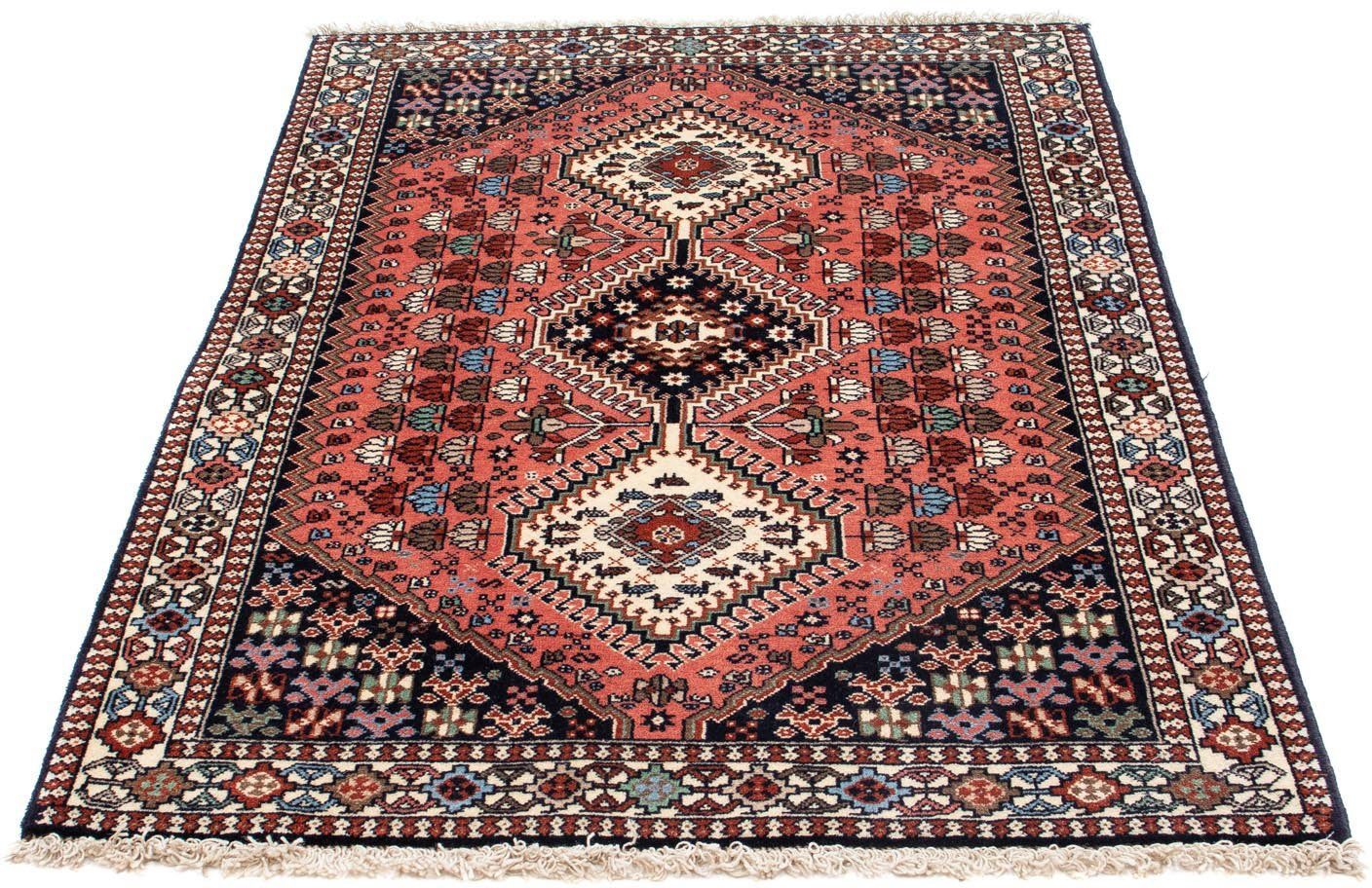 morgenland Hoogpolige loper Yalameh medaillon Blu scuro 193 x 83 cm Handgeknoopt