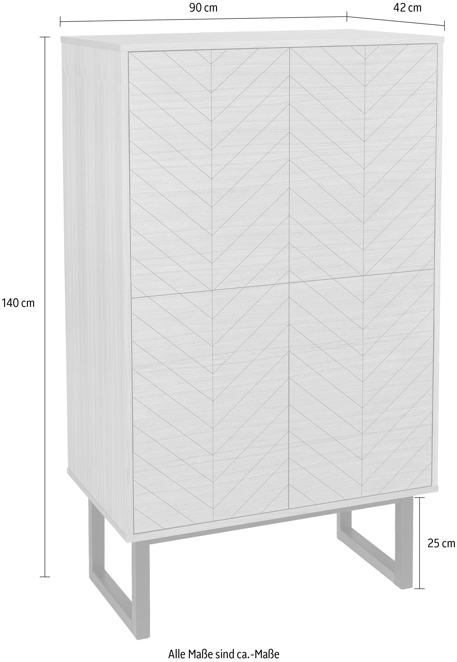 Woodman Highboard Hoge commode in Scandinavisch ontwerp