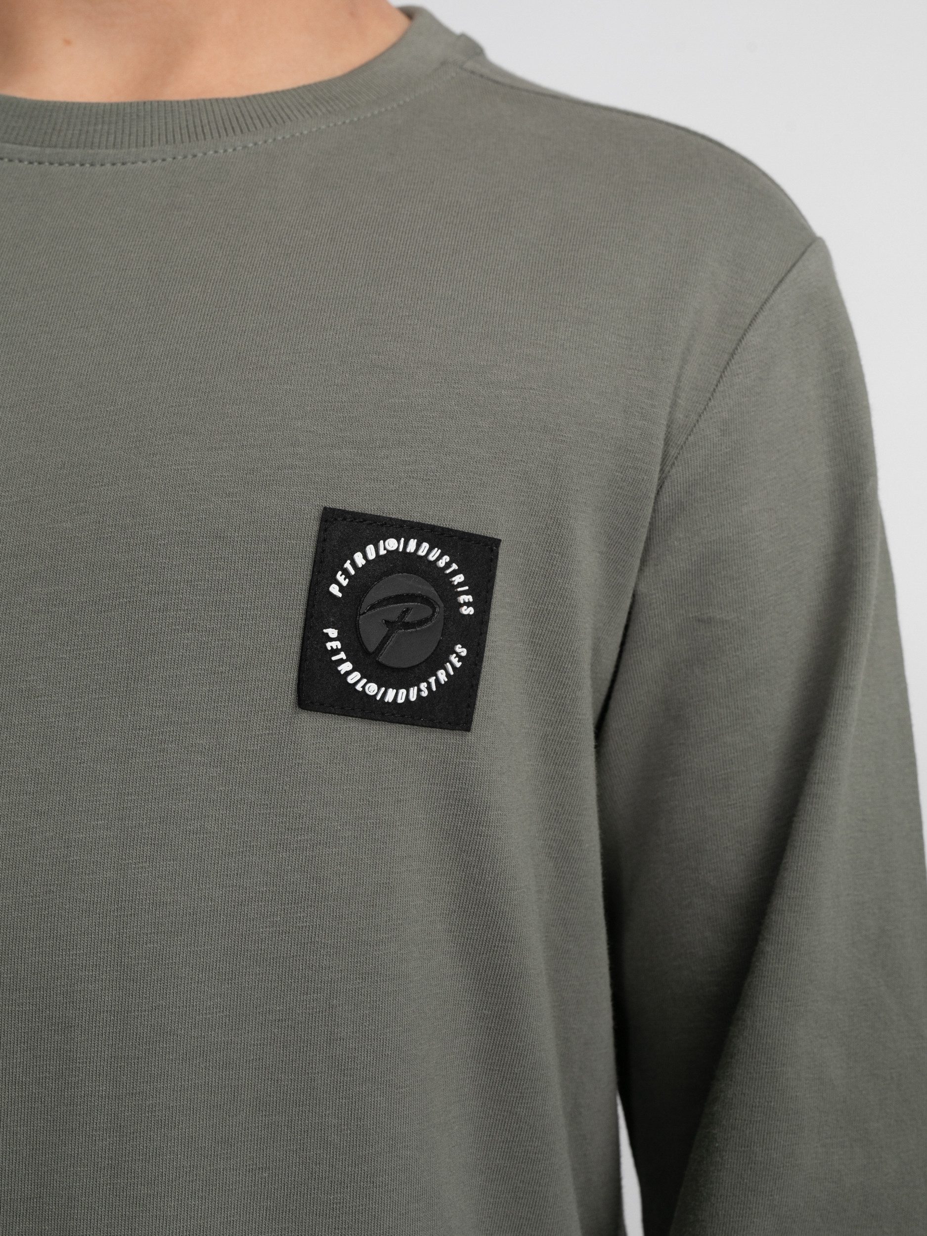 Petrol Industries Shirt met lange mouwen met reliëf op de borst