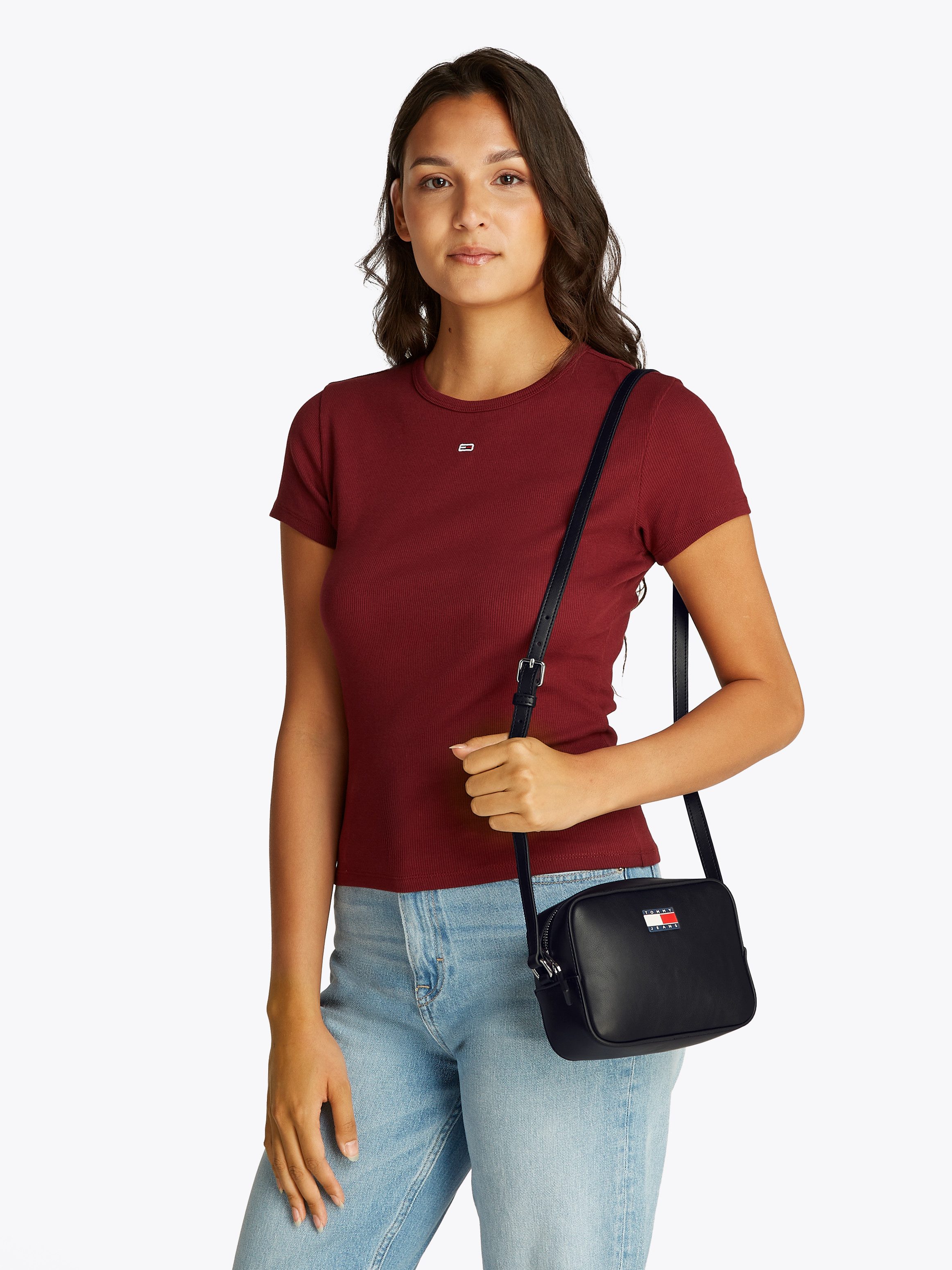 TOMMY JEANS Schoudertas TJW ESS MUST CAMERA BAG , dames mini bag, toilettas, schoudertas met tommy-vlag
