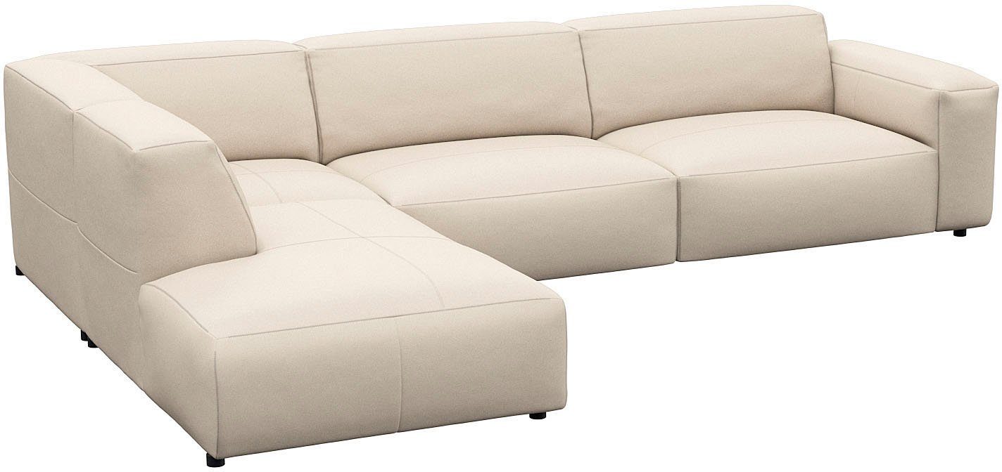 FLEXLUX Hoekbank Lucera, super comfortabel door hoogwaardige zitconstructie met koudschuim