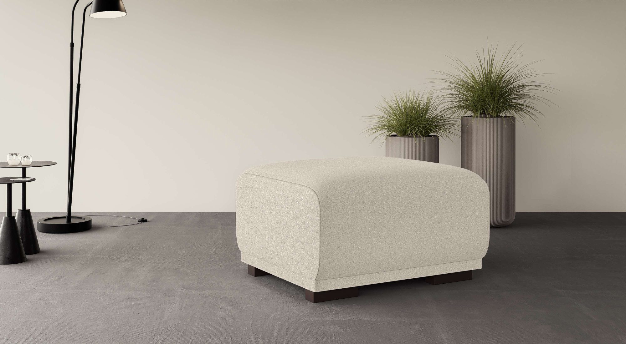 Home affaire Hocker BORNHOLM, kleine poef passend bij de serie, afmetingen B/D/H: 61/72/46 cm