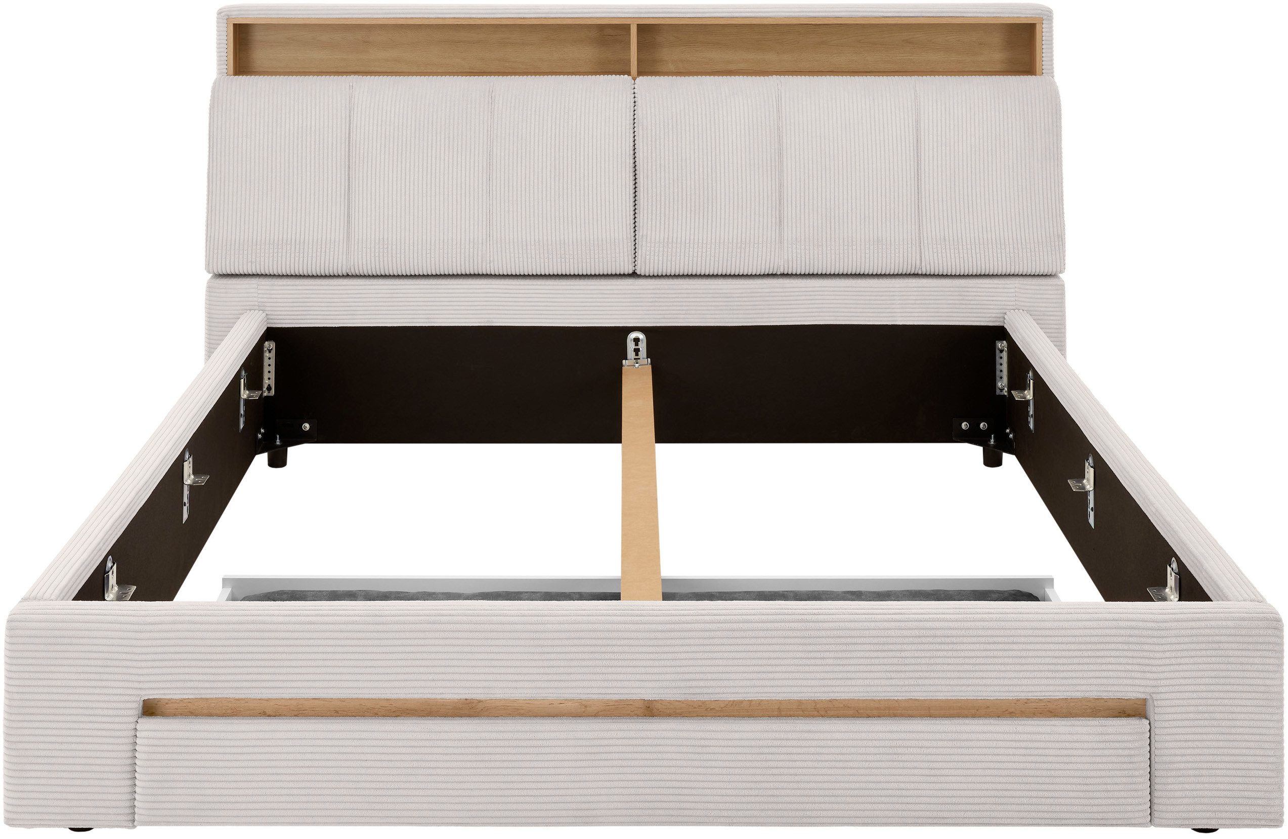 INOSIGN Gestoffeerd bed CiTY/GiRON,, gepolsterd opbergbed, met LED-verlichting Bedkisten met hondenbed of als opbergruimte, opklapbare hoofdeinden