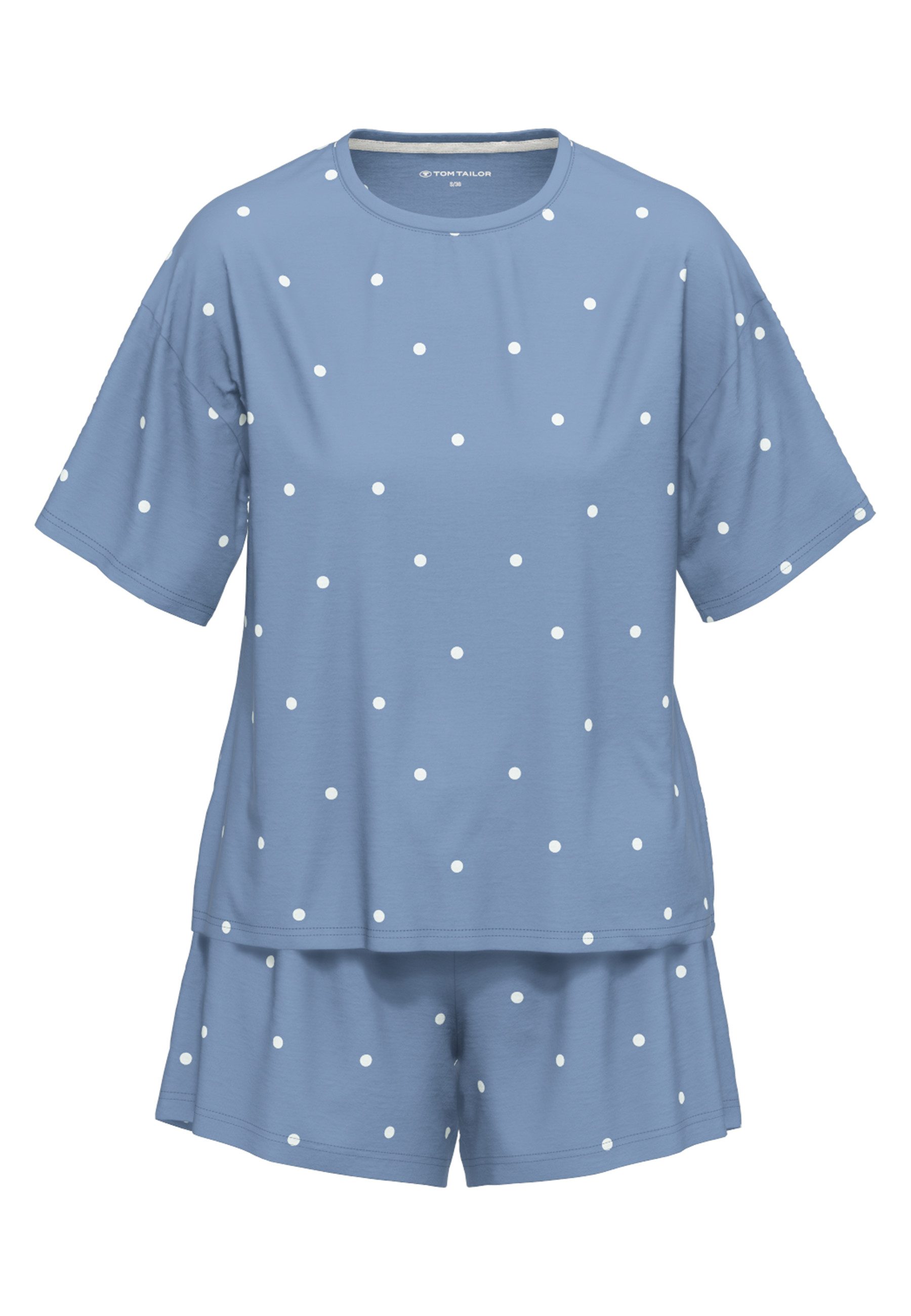 Tom Tailor Shortama Charlotte All-over gestippeld (2-delig)