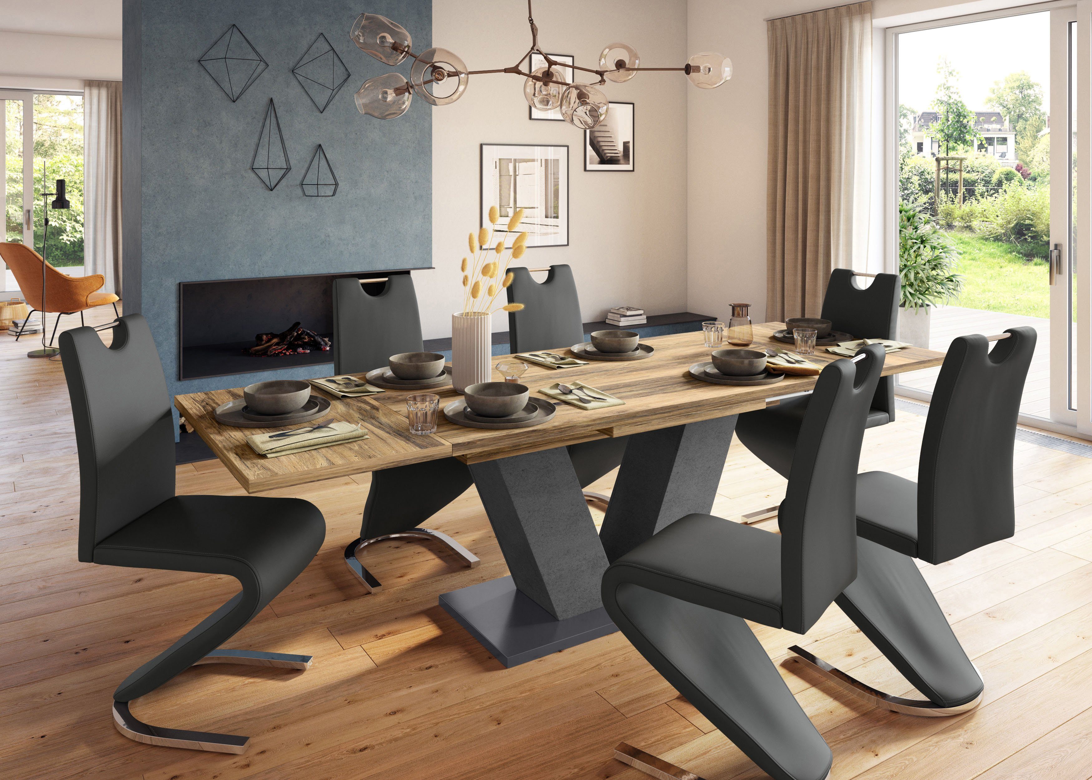 Mäusbacher Eettafel Comfort tafel TOPSELLER! Mäusbacher eettafel met V-frame en bodemplaat