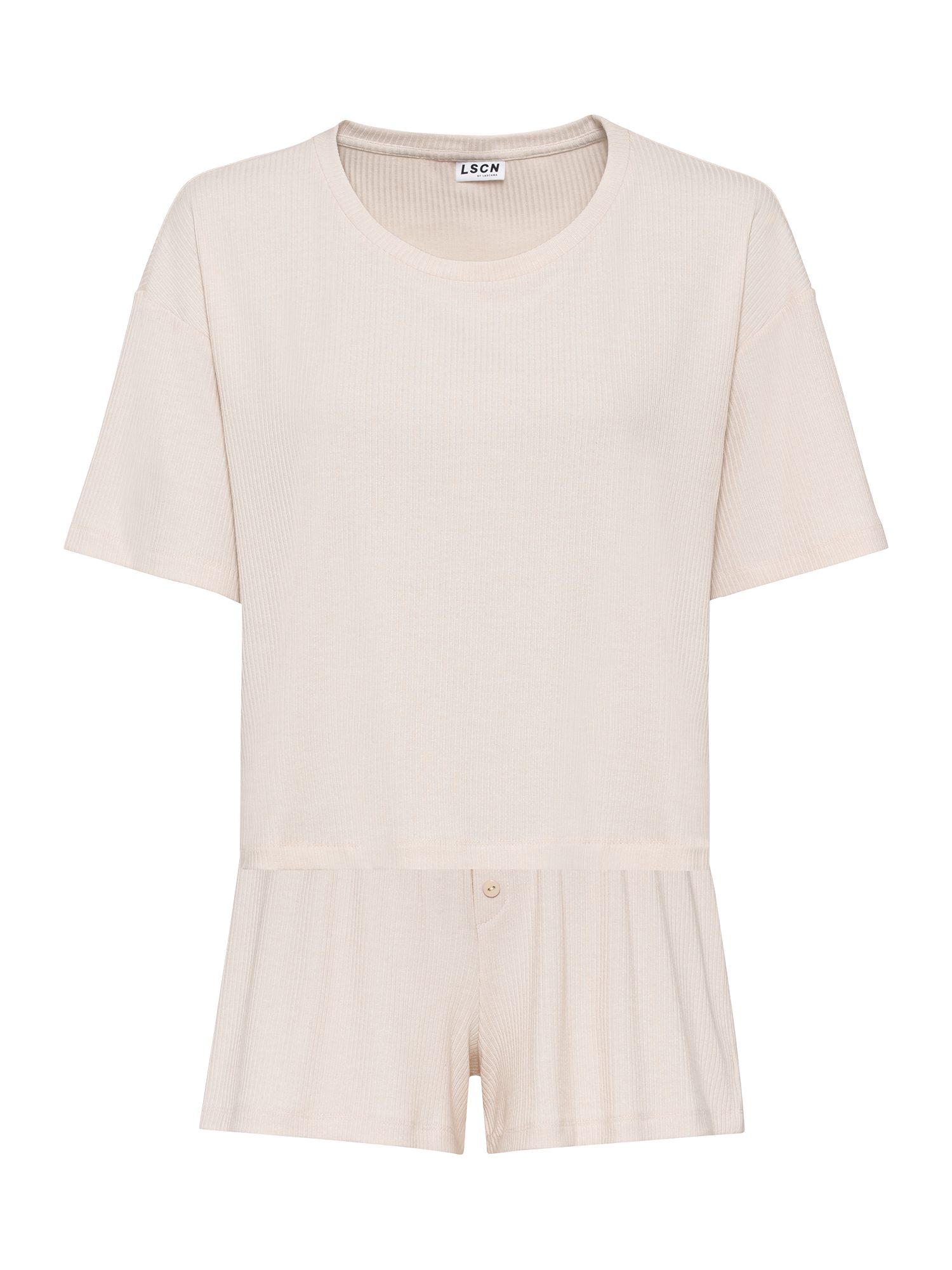 LSCN by LASCANA Shortama uit mooi ribmateriaal (2-delig)