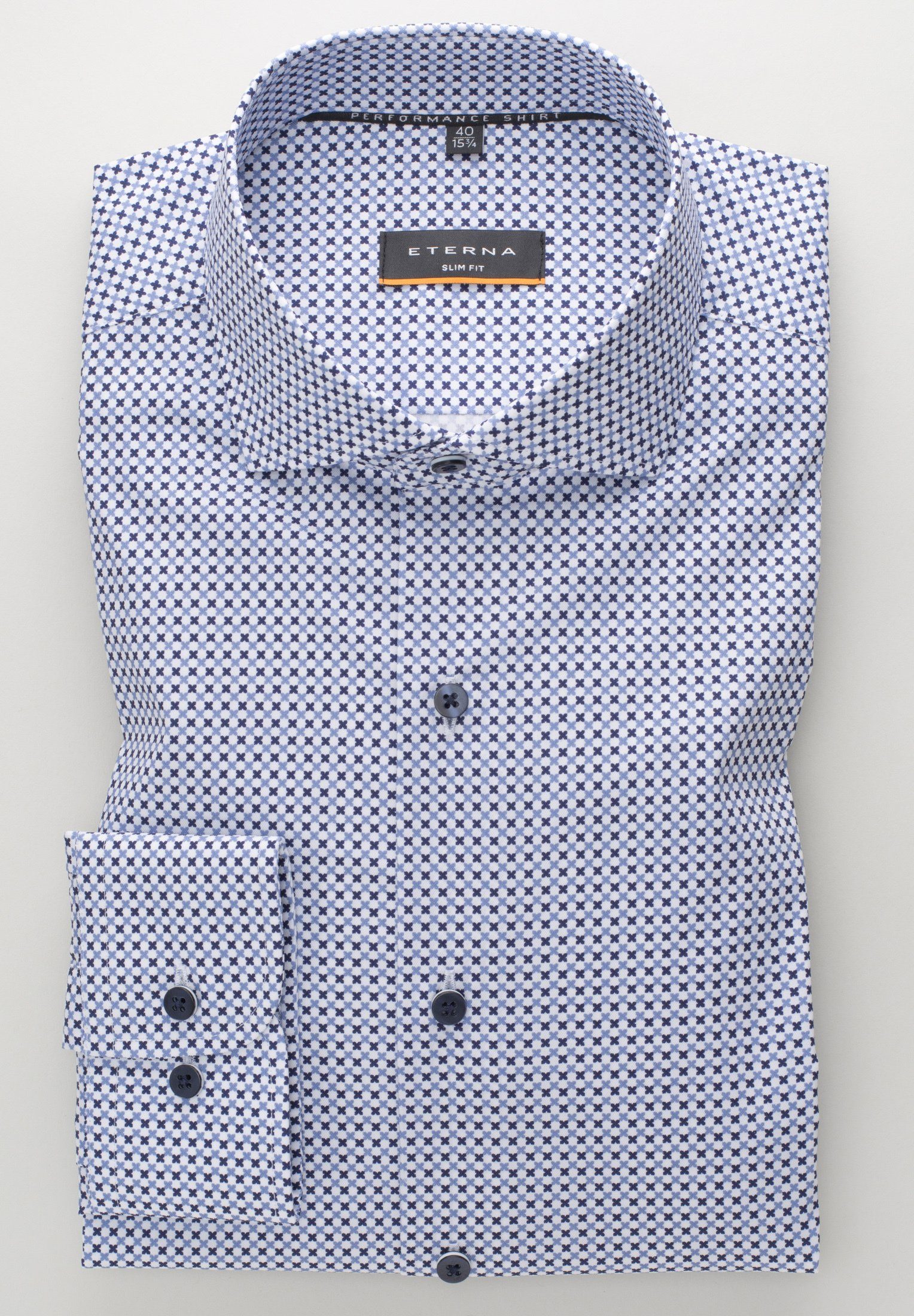 Eterna Overhemd met lange mouwen Slim fit