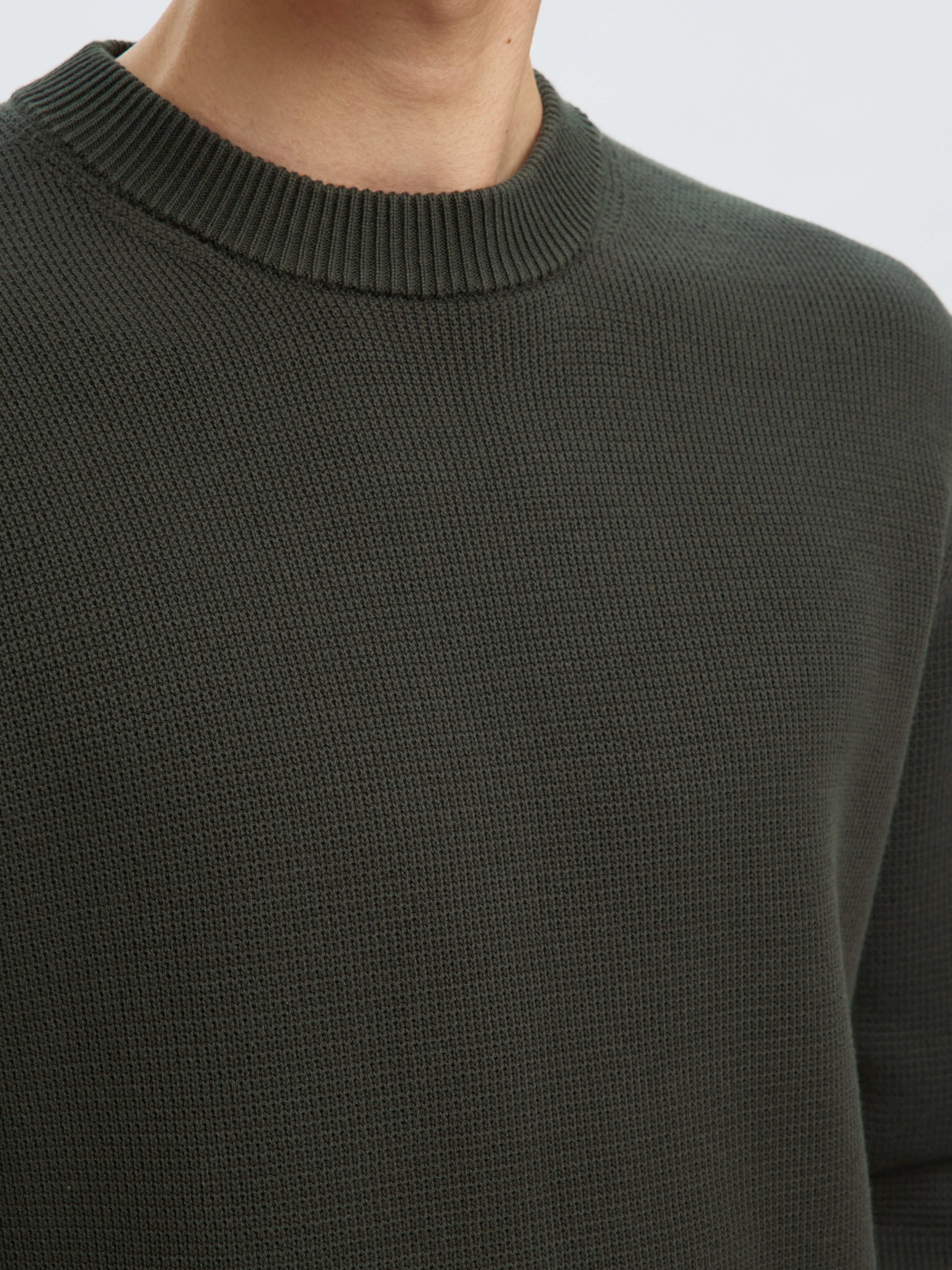 SELECTED HOMME Trui met ronde hals SLHDANE LS KNIT STRUCTURE CREW NECK NOOS