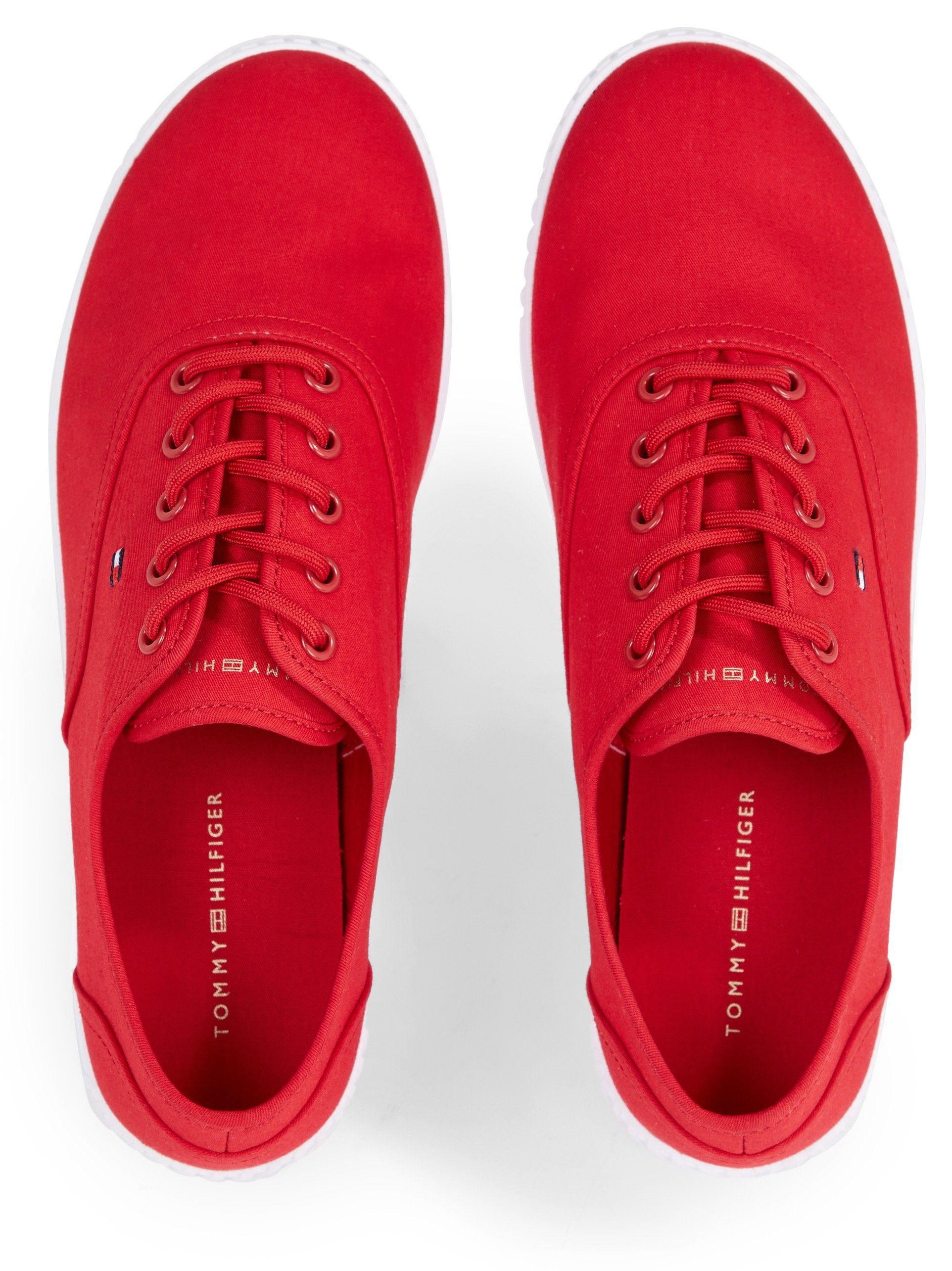 Tommy Hilfiger Sneakers CANVAS LACE UP SNEAKER in smalle vorm, vrijetijdsschoen, lage schoen, veterschoen