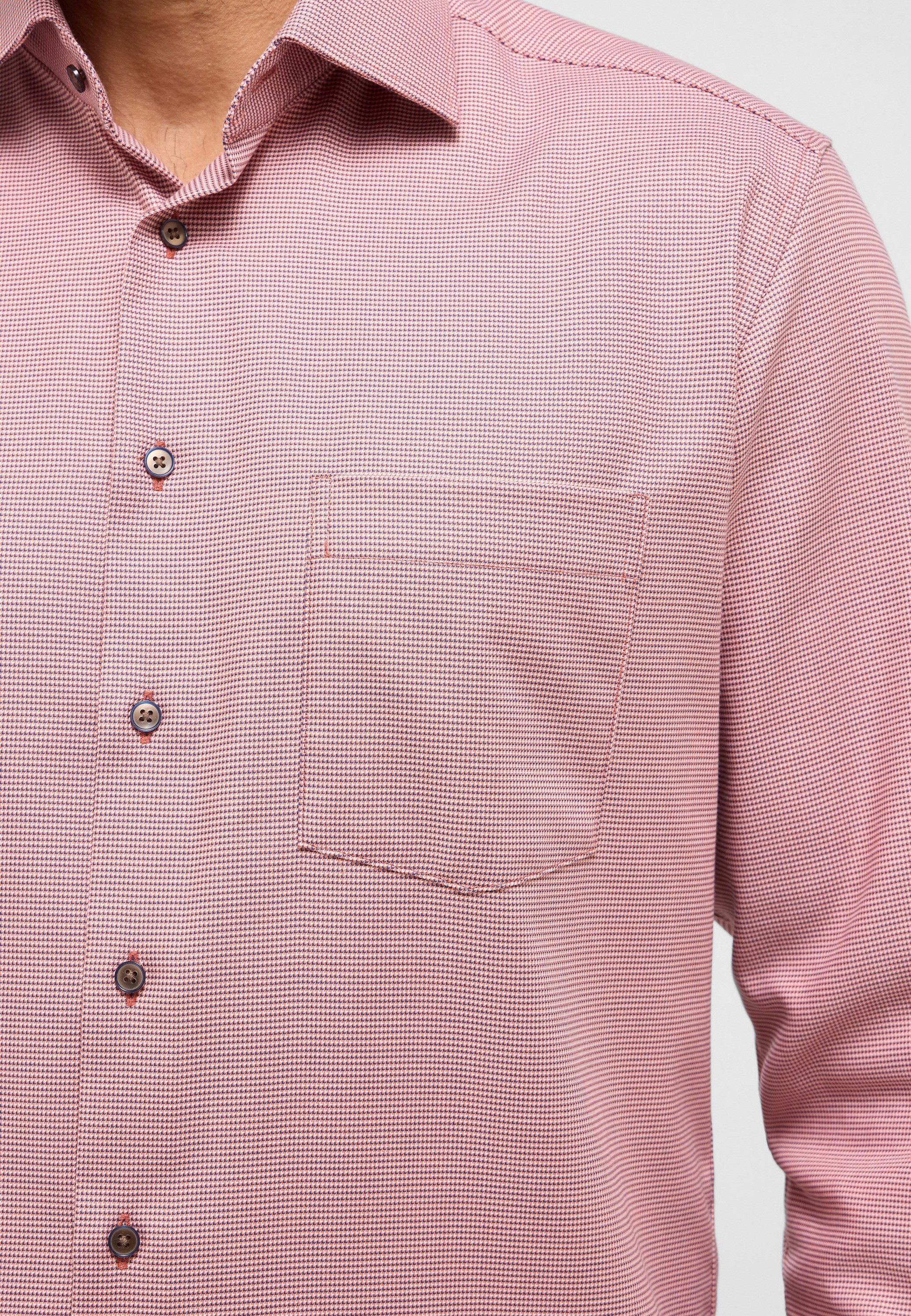 Eterna Overhemd met lange mouwen MODERN FIT NON IRON (strijkvrij)