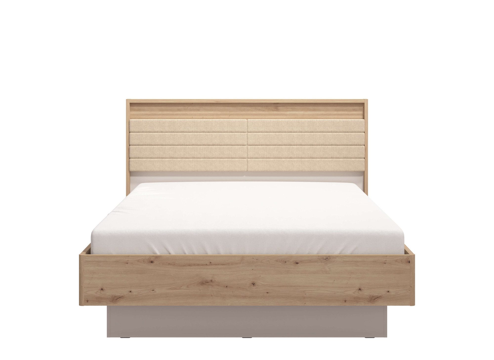 INOSIGN Bedframe Modena, met gedeeltelijk gepolsterde hoofdeinde 160 of 180x200cm, fsc®-gecertificeerd, trendkleur cashmere