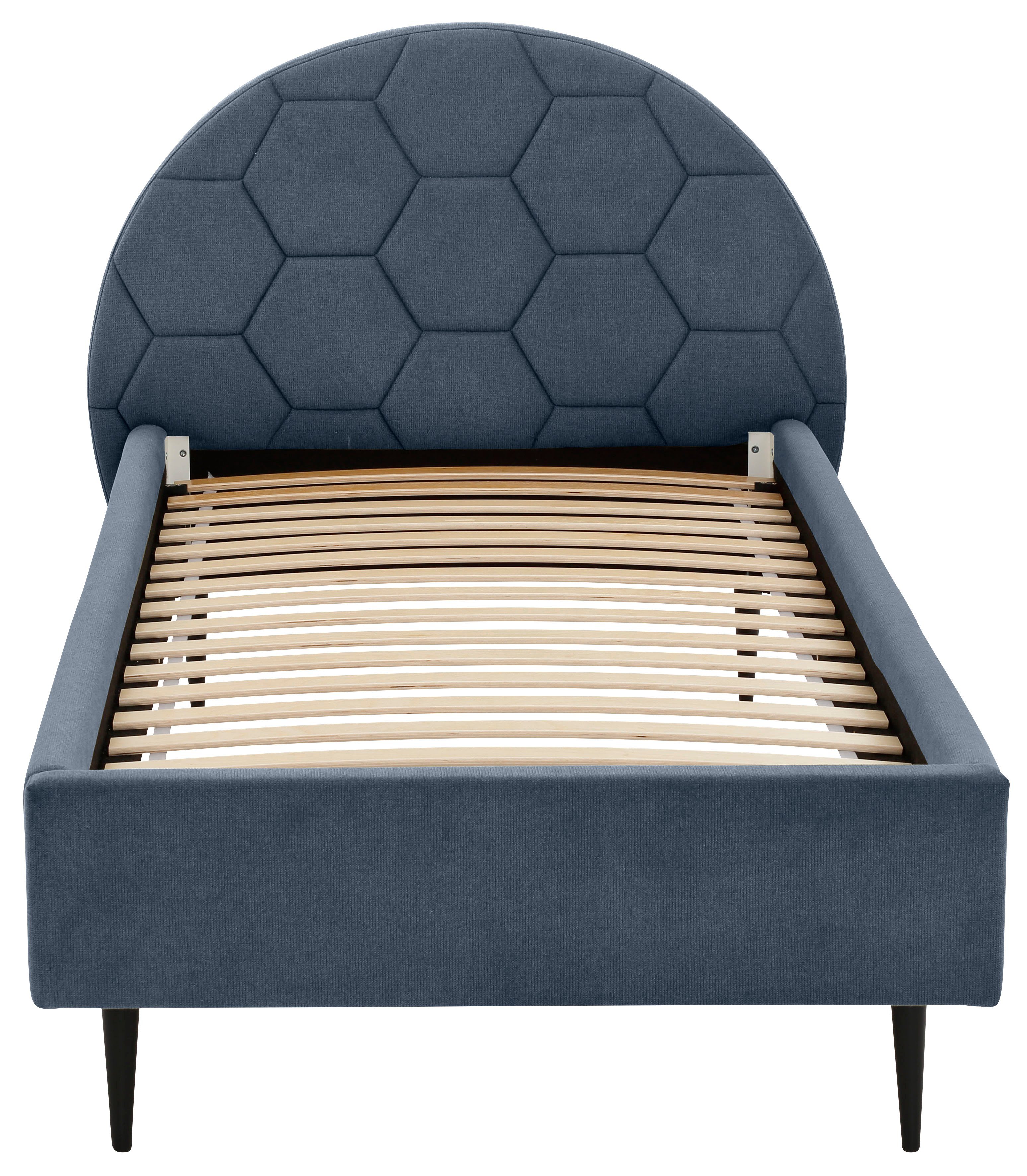 Lüttenhütt Gestoffeerd bed Gebko prettig bekleed hoofdbord met decoratief honingraatmotief