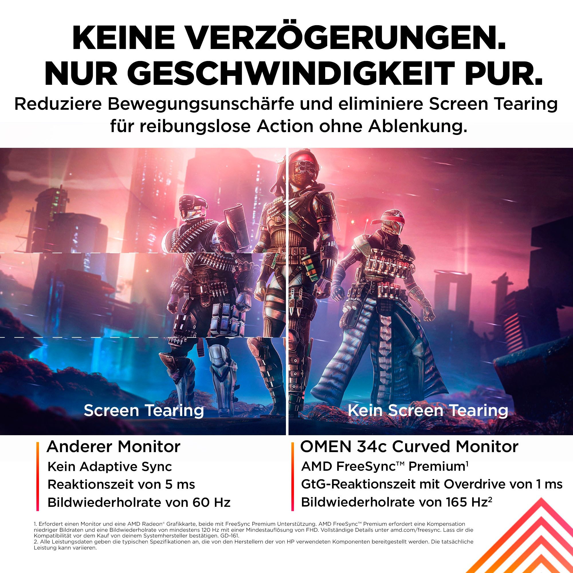 HP Curved-gaming-monitor OMEN 34c (HSD-0159-A), 86,4 cm / 34", WQHD