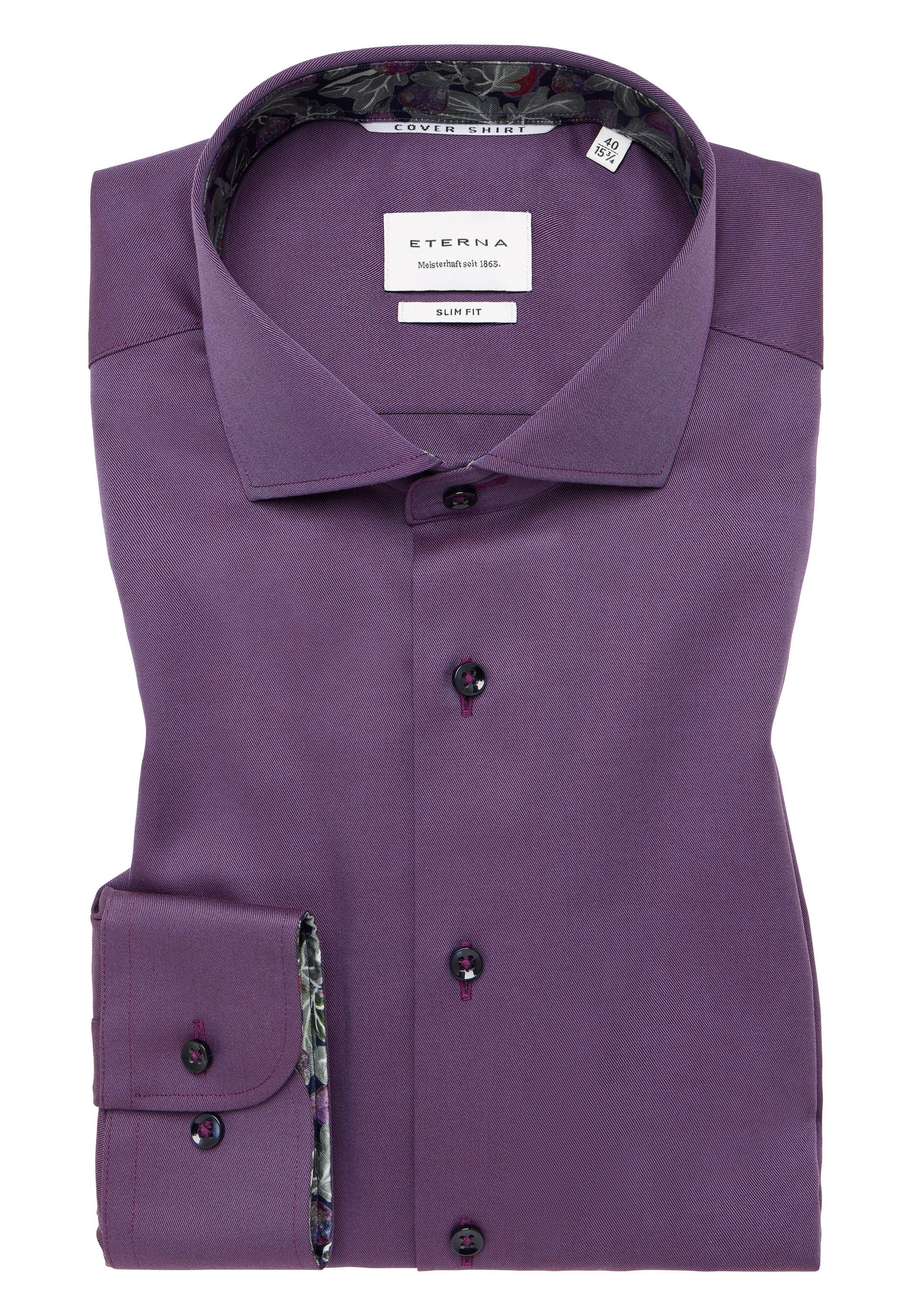 Eterna Overhemd met lange mouwen Slim fit NON IRON (strijkvrij)