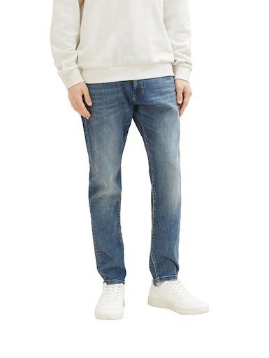 Tom Tailor Denim Slim fit jeans met logo-badge heren slim fit jeans maat 32 blauw