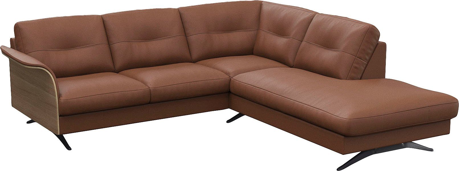 FLEXLUX Hoekbank Glow, super comfortabel door hoogwaardige zitconstructie met binnenvering, L-vorm