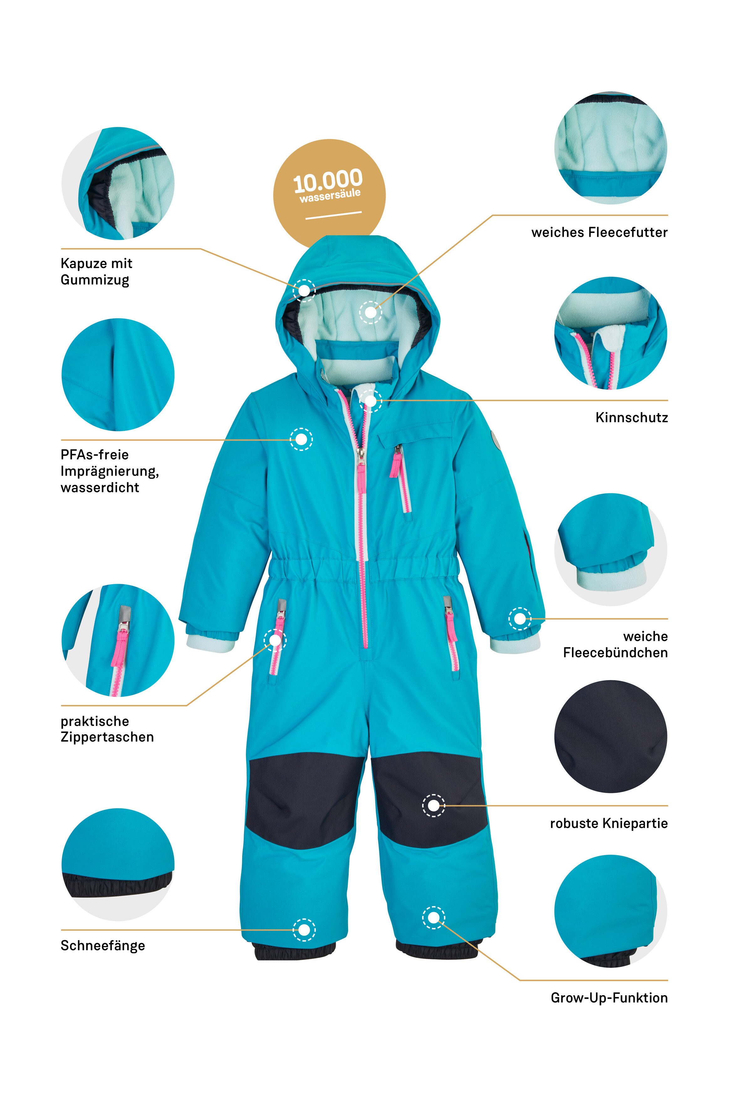 first instinct by killtec Jumpsuit FISW 36 MNS ONPC Waterdichte skioverall met fleece-binnenvoering, verlengbare mouwen