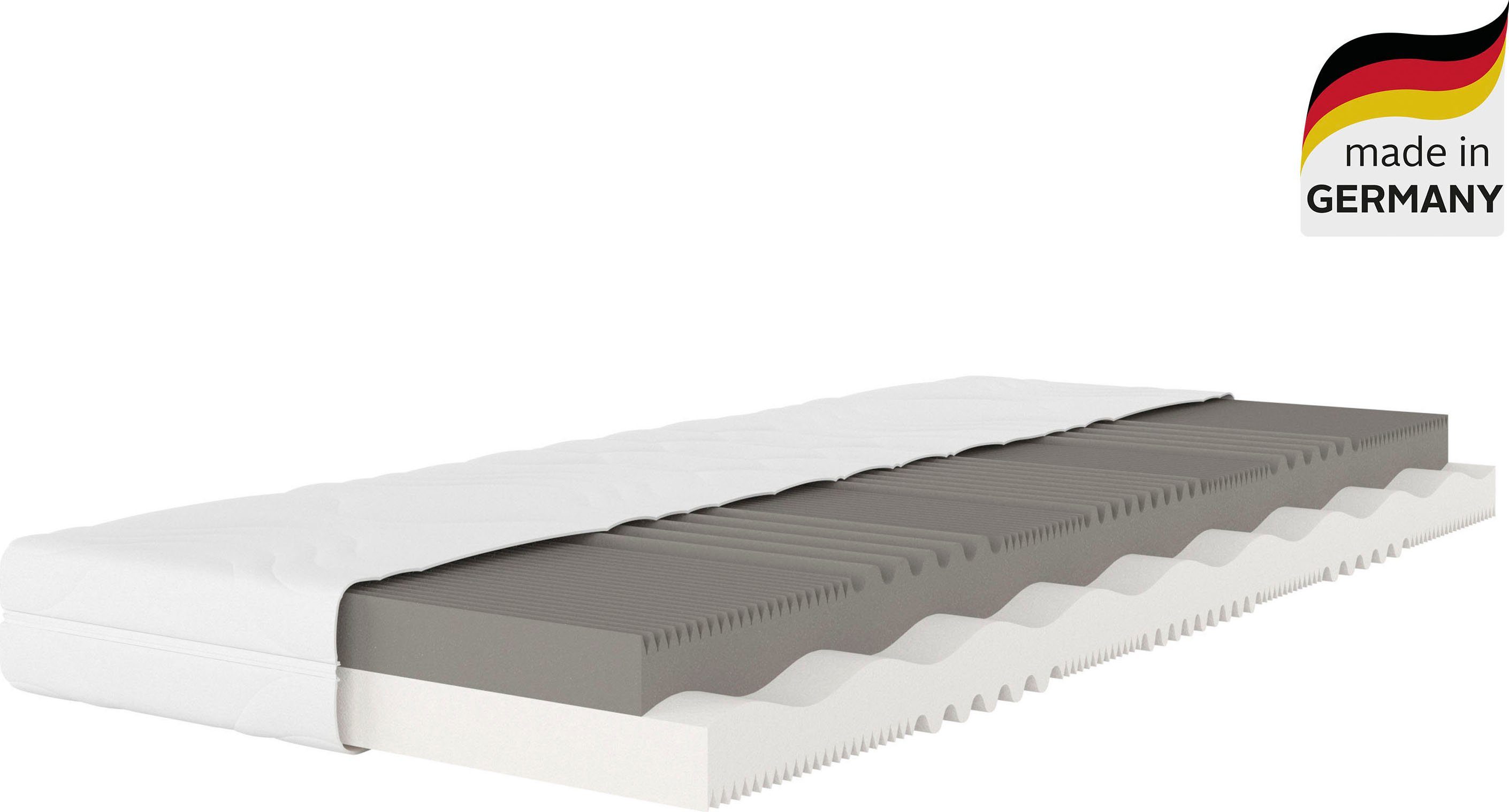 My home Comfortschuimmatras Keerbare matras Duo Stretch gerold, matras in verschillende maten hoogte 16 cm