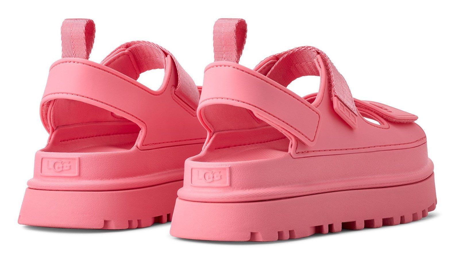 UGG Plateausandalen Goldenglow , zomerschoen, strandschoen, plateausandaal met klittenbandsluitingen