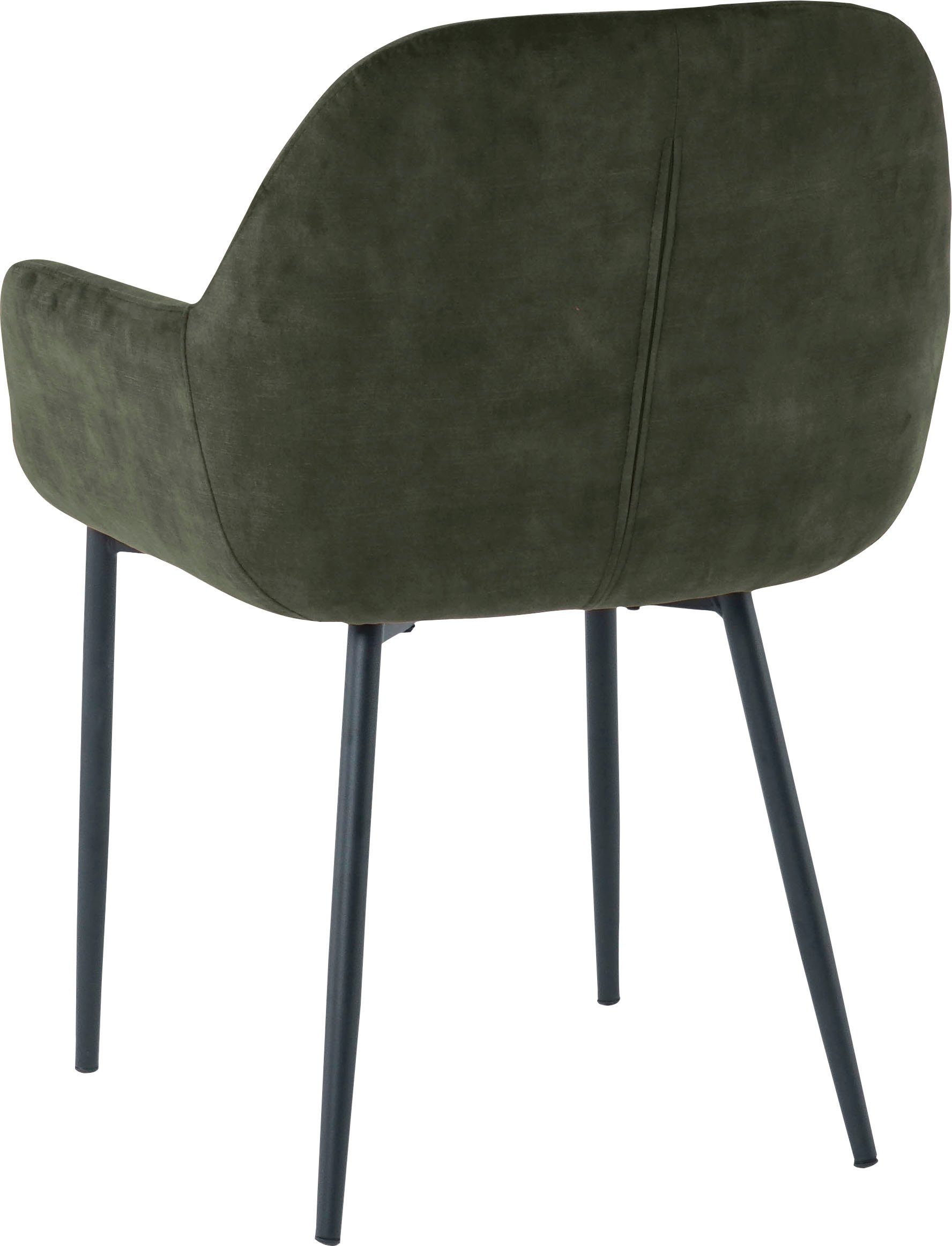 SIT Stoel met armleuningen glamoureuze bekleding in fluwelige look (set, 2 stuks)