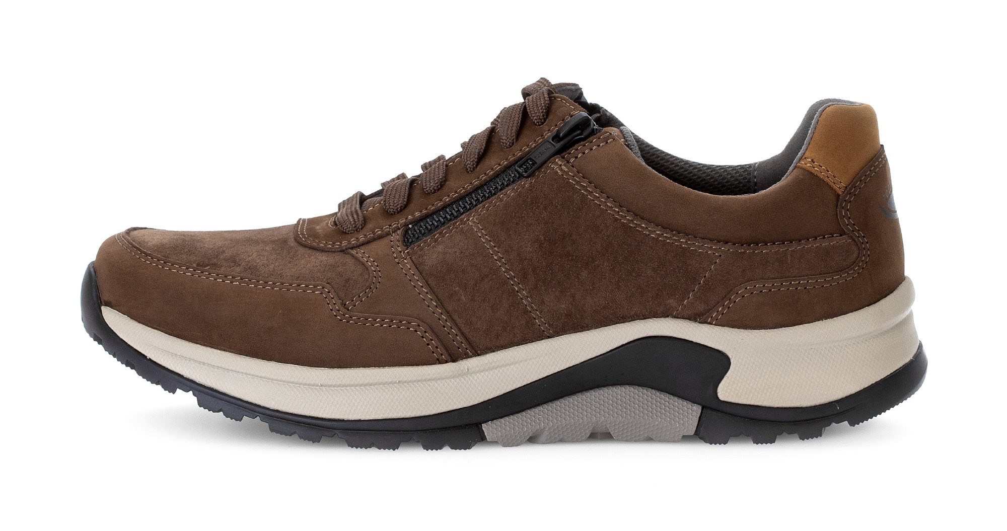 Gabor Rollingsoft Sneakers met sleehak , comfort schoen, veterschoen, lage schoen in breedte g 1/2 (= breed)