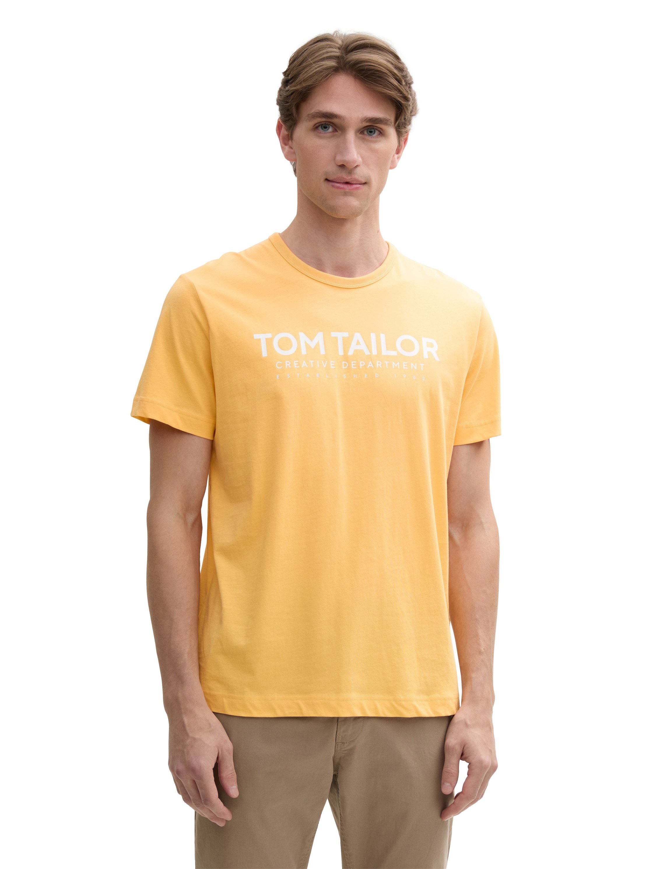 Tom Tailor Shirt met ronde hals met logoprint