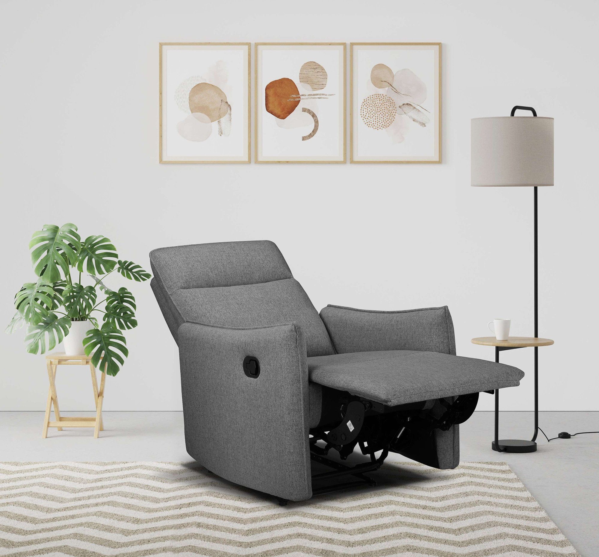 Dorel Home Relaxfauteuil Lugo, tv-fauteuil, woonkamerfauteuil met slaapfunctie