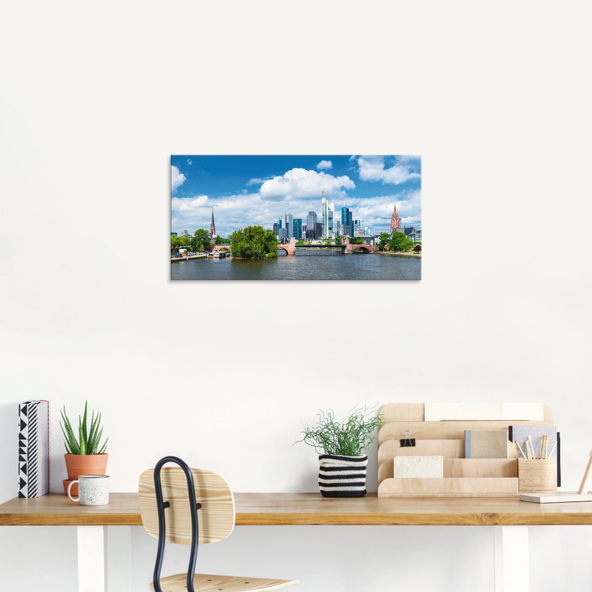 Artland Print op glas Frankfurt am Main in verschillende maten