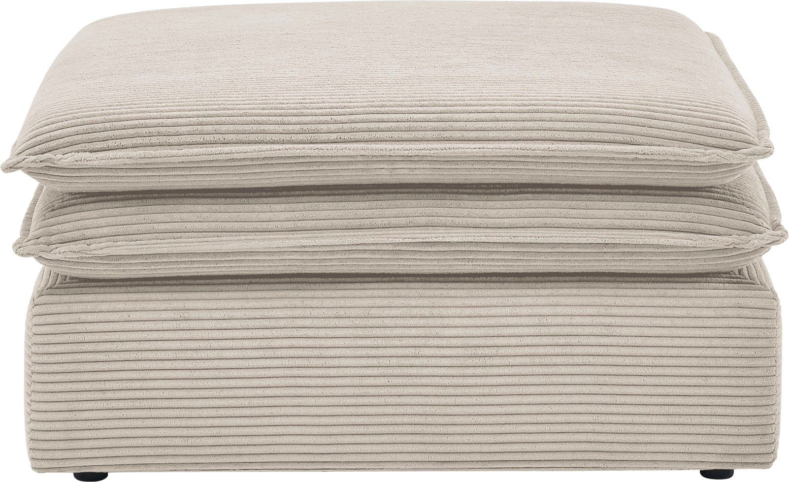 Places of Style Hocker PIAGGE Hoogwaardige cord, passend bij de loveseat PIAGGE
