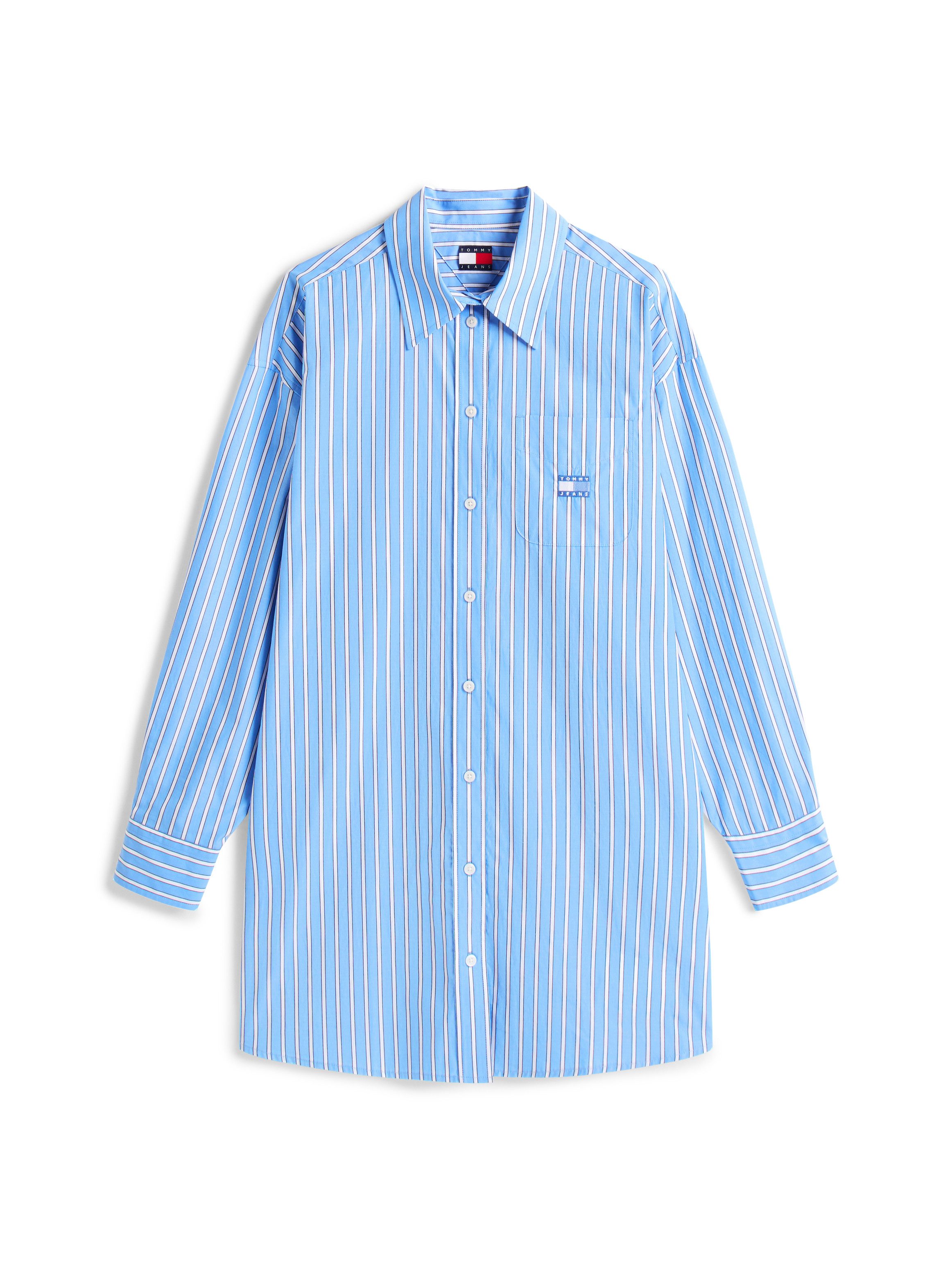 TOMMY JEANS Jurk met overhemdkraag TJW OVS MINI SHIRT DRESS EXT