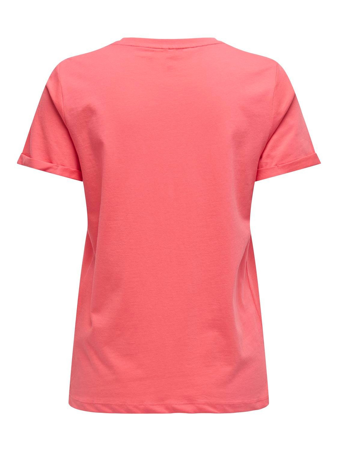 Only Shirt met korte mouwen ONLKITA S/S LOGO TOP NOOS