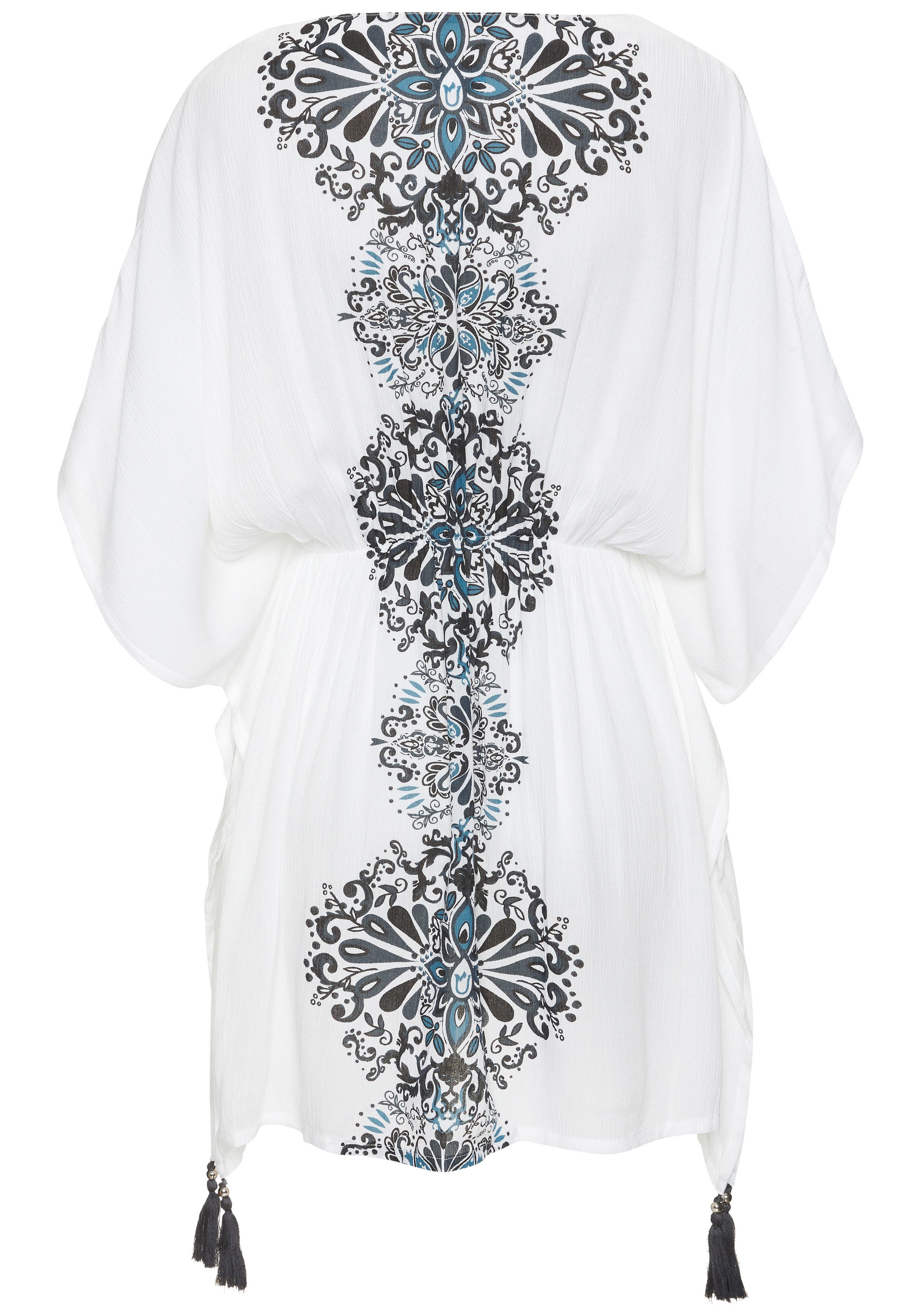 Buffalo Tuniek gemaakt van crêpe viscose, blousejurk, strandkleding, transparant