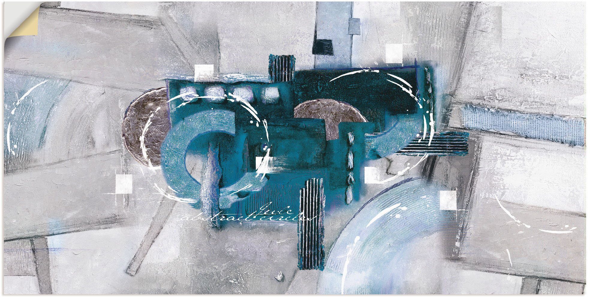 Artland Artprint Abstrakte blaue Kreise in vele afmetingen & productsoorten - artprint van aluminium / artprint voor buiten, artprint op linnen, poster, muursticker / wandfolie ook