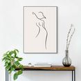 reinders! wanddecoratie silhouet vrouw - abstract - lijnentekening - modern (1 stuk) wit