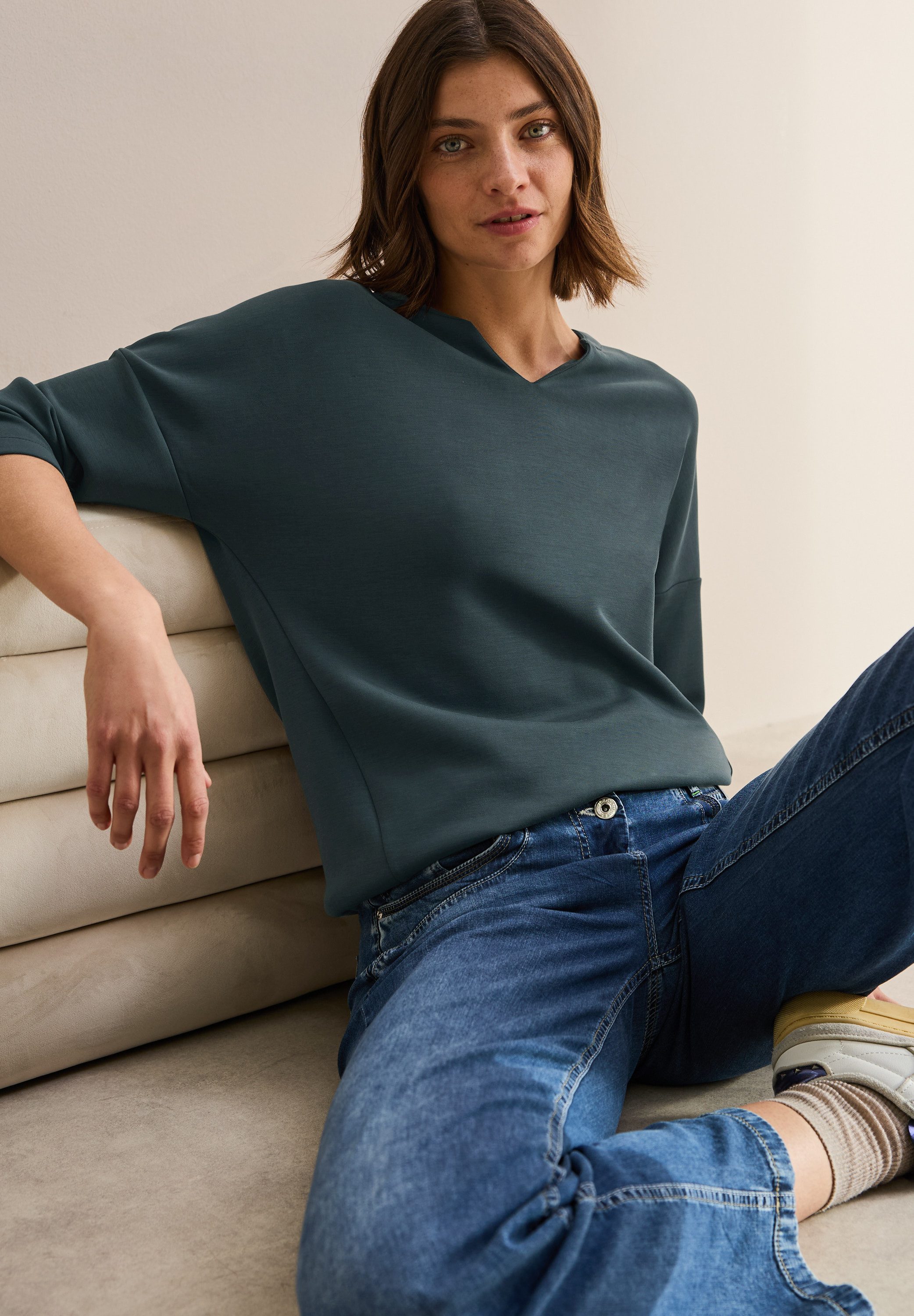 Cecil Sweater 3/4-arm met stretch