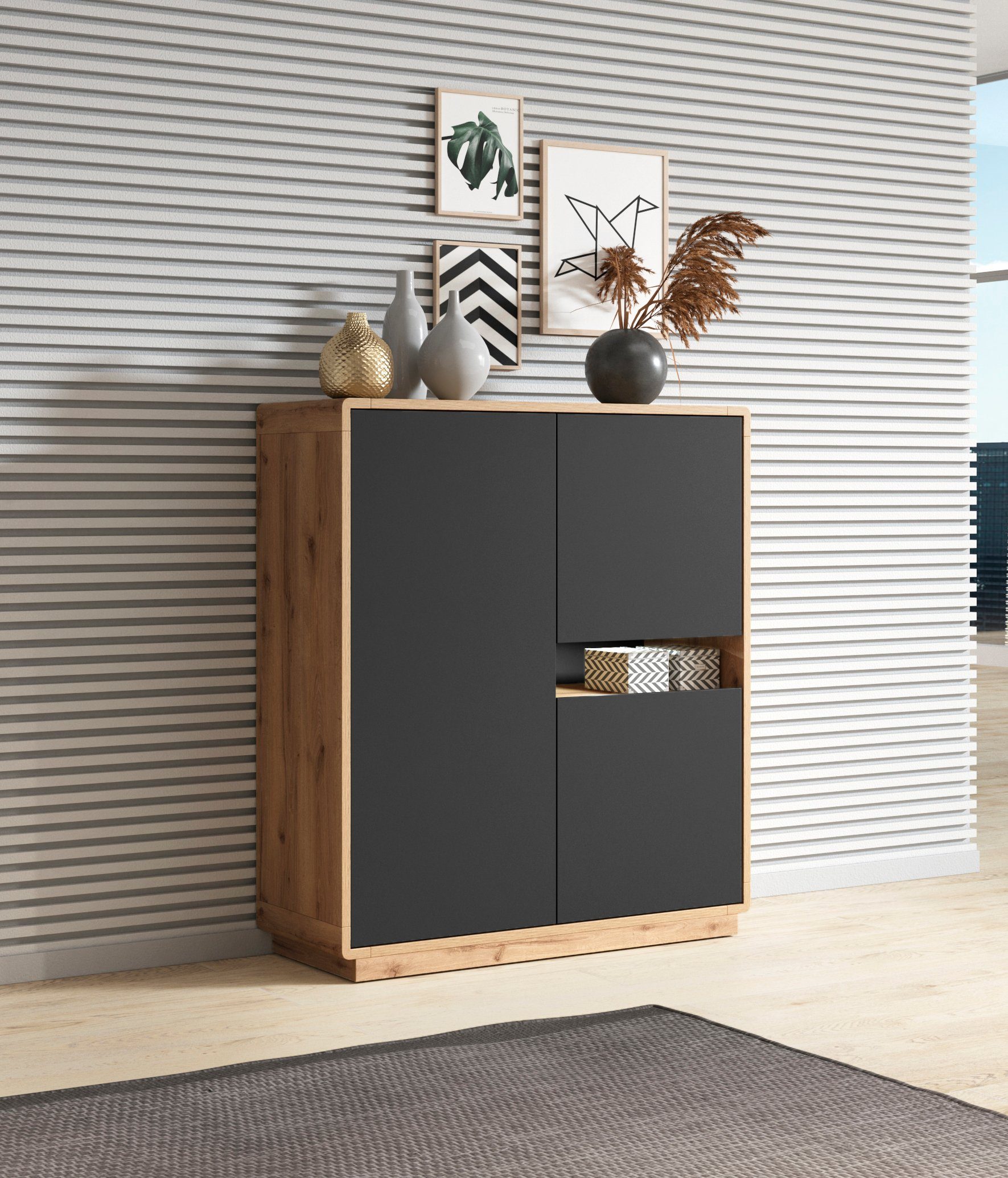 INOSIGN Highboard Aston Breedte 121 cm. highboards beige