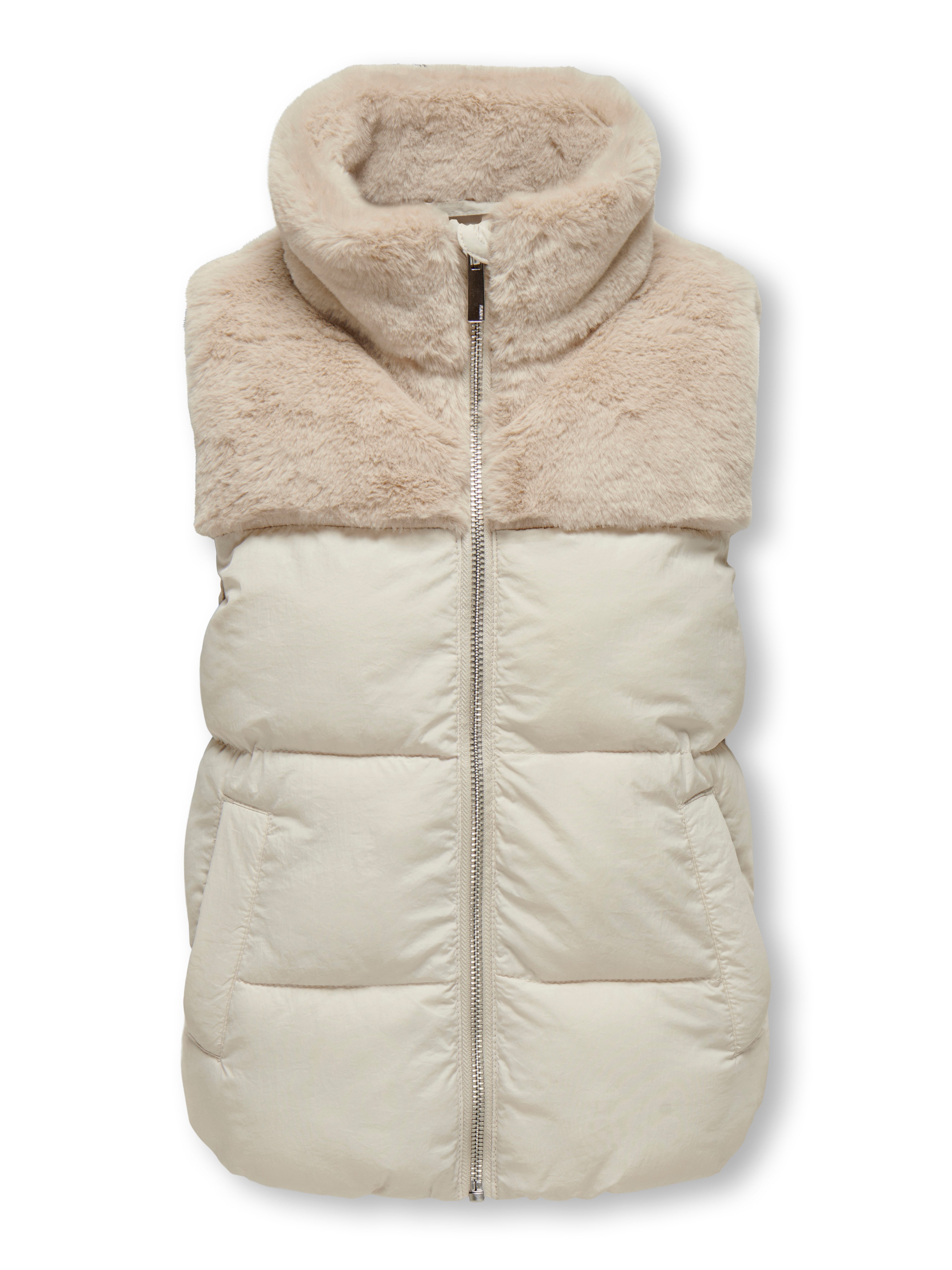 KIDS ONLY Bodywarmer KOGWANJA FUR PUFFER MIX WAISTCOAT OTW
