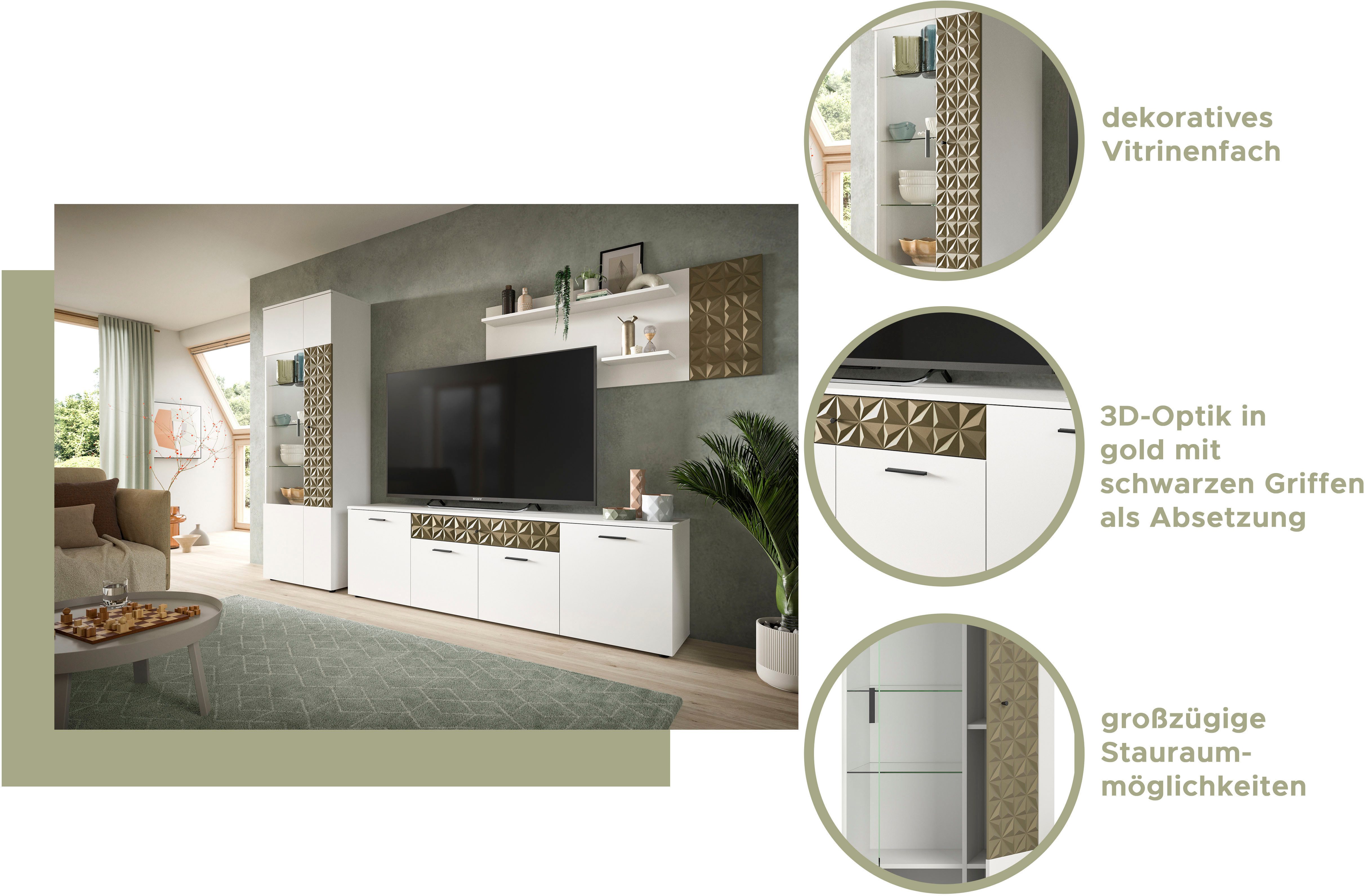 INOSIGN Wandrek Vicenza, breedte 140 cm, ornamentafwerking, 2 legplanken