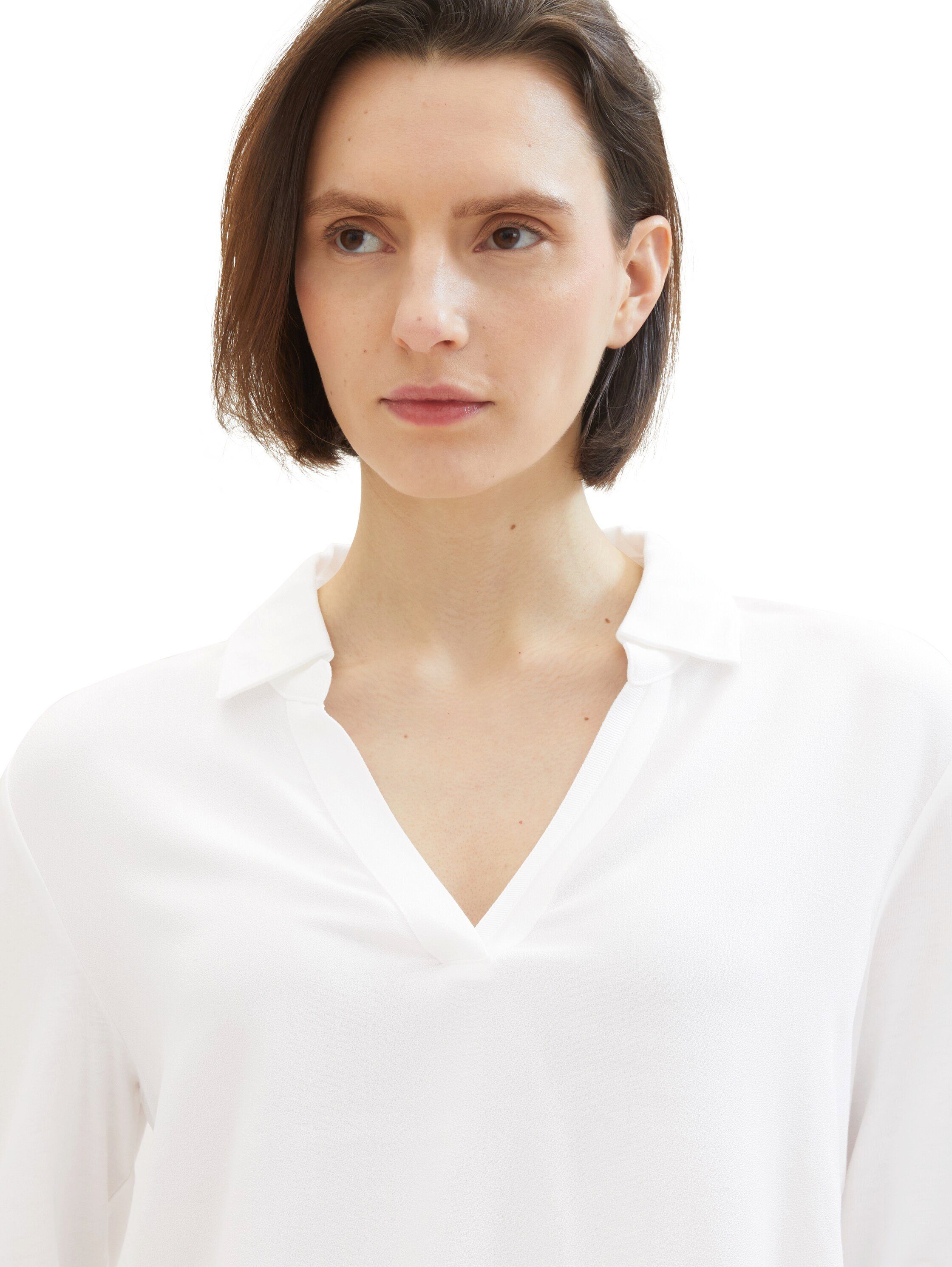 Tom Tailor Shirt met lange mouwen met een polokraag