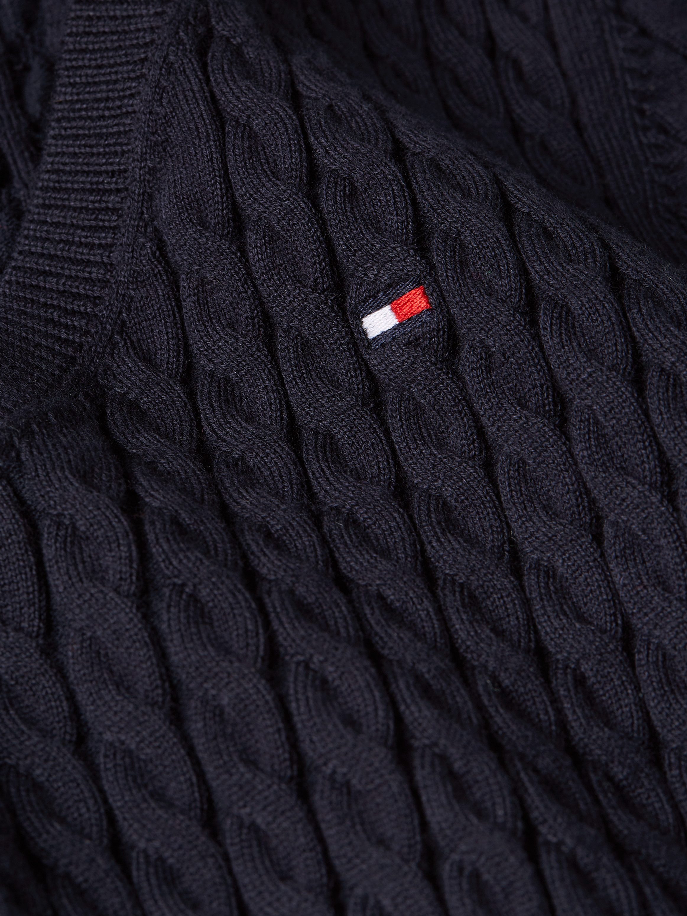 Tommy Hilfiger Gebreide trui CO CABLE V-NK SWEATER